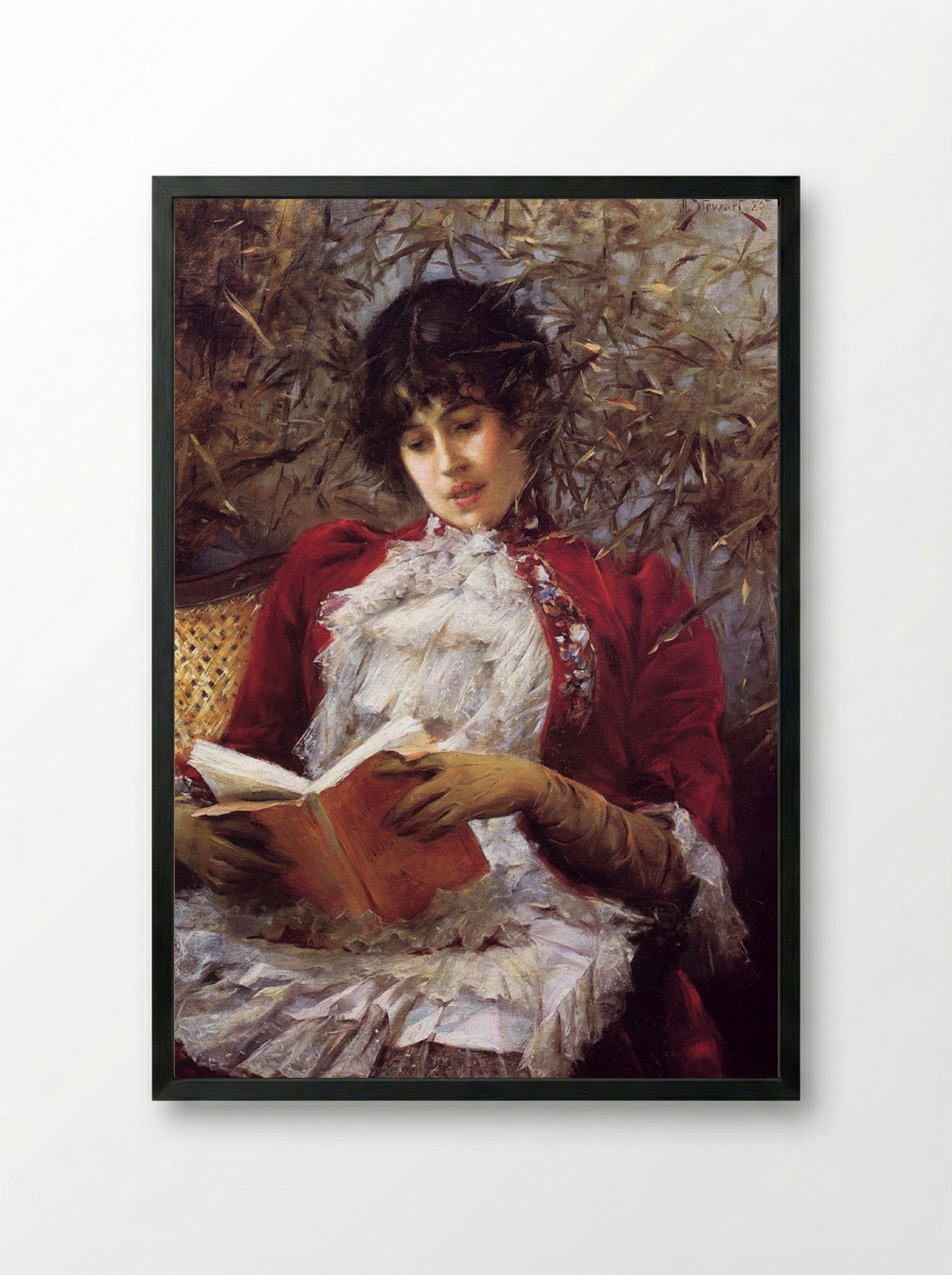 An Enthralling Novel - Julius LeBlanc Stewart - Framed Print Black
