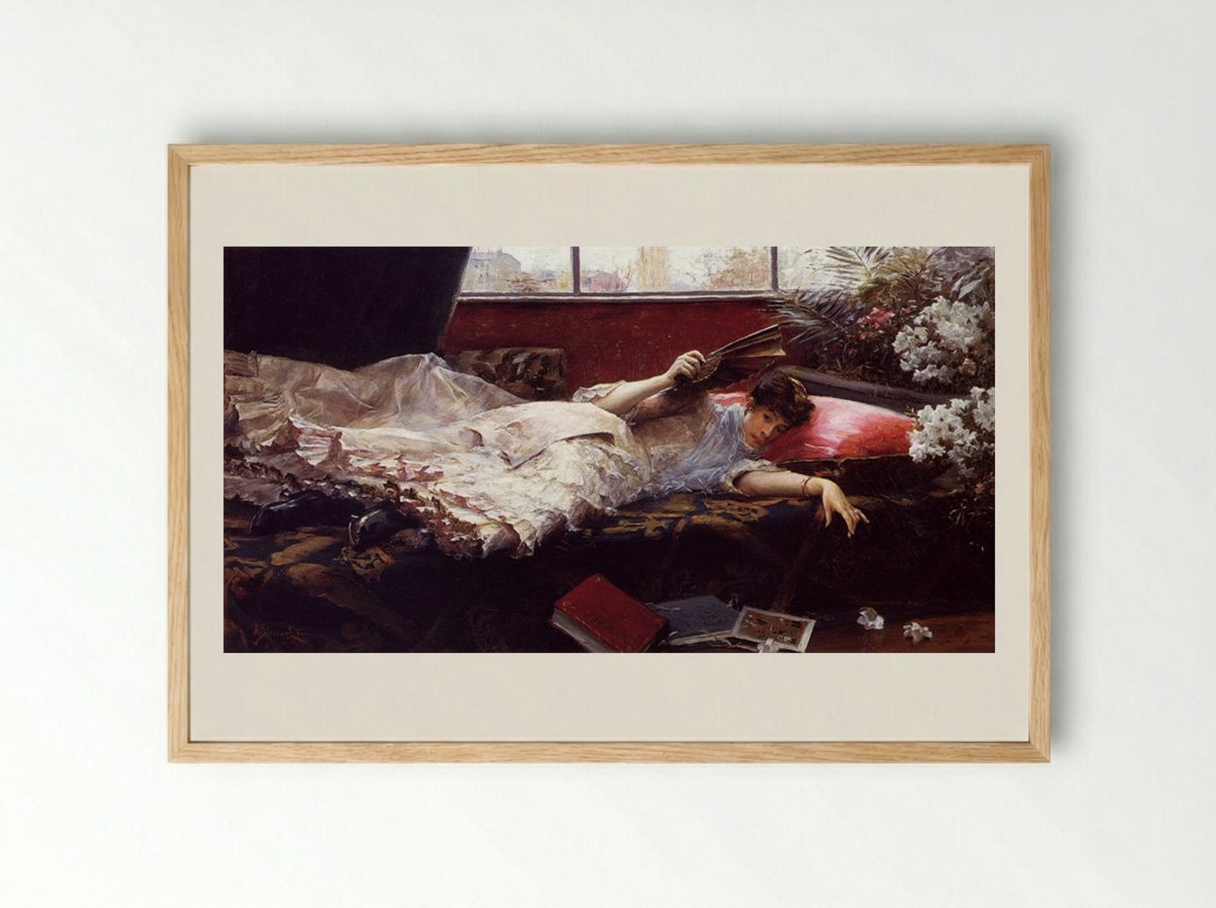 An Idle Afternoon - Julius LeBlanc Stewart - Framed Print Wood
