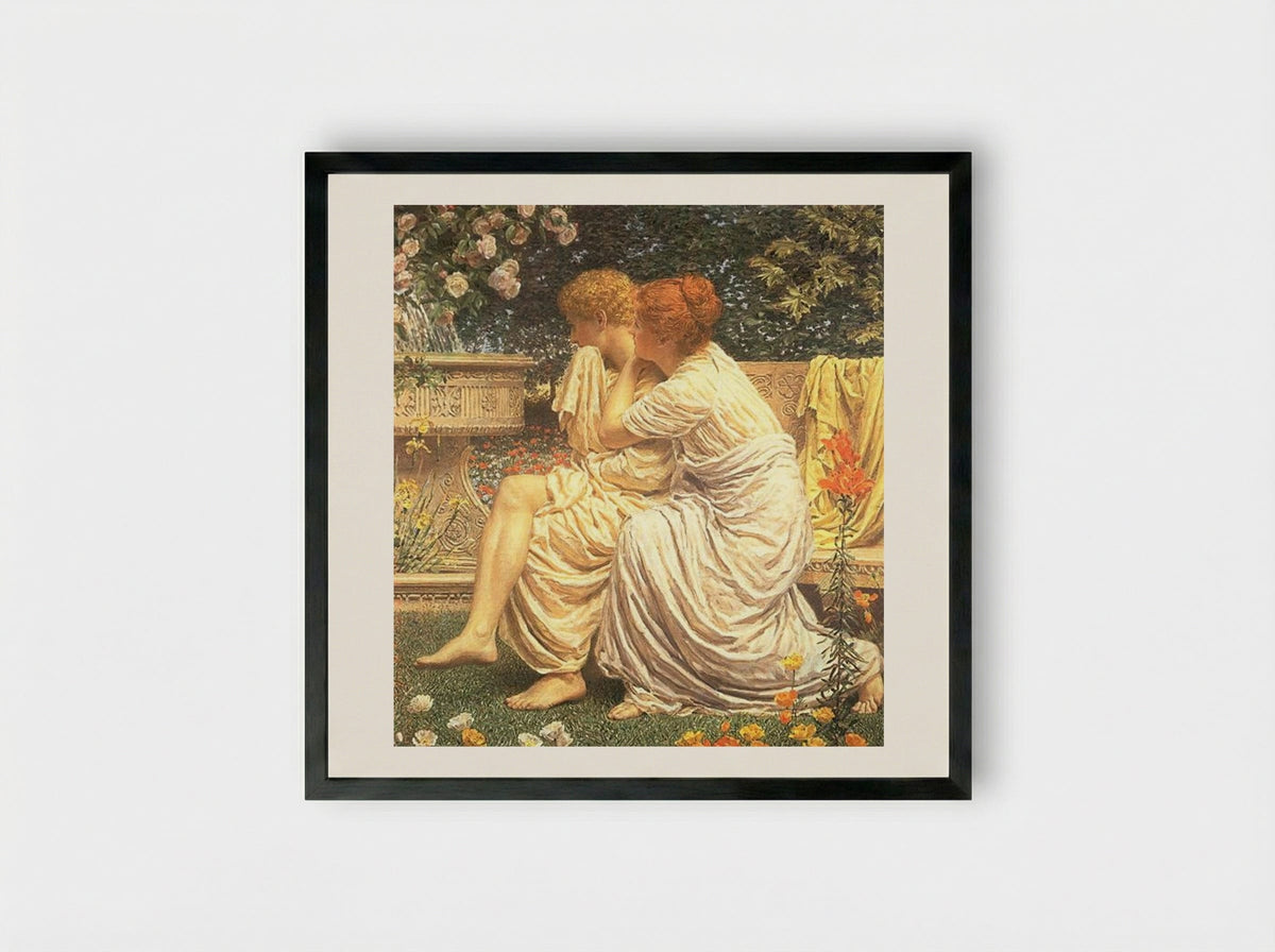 An Idyll - Albert Joseph Moore - Framed Print Black
