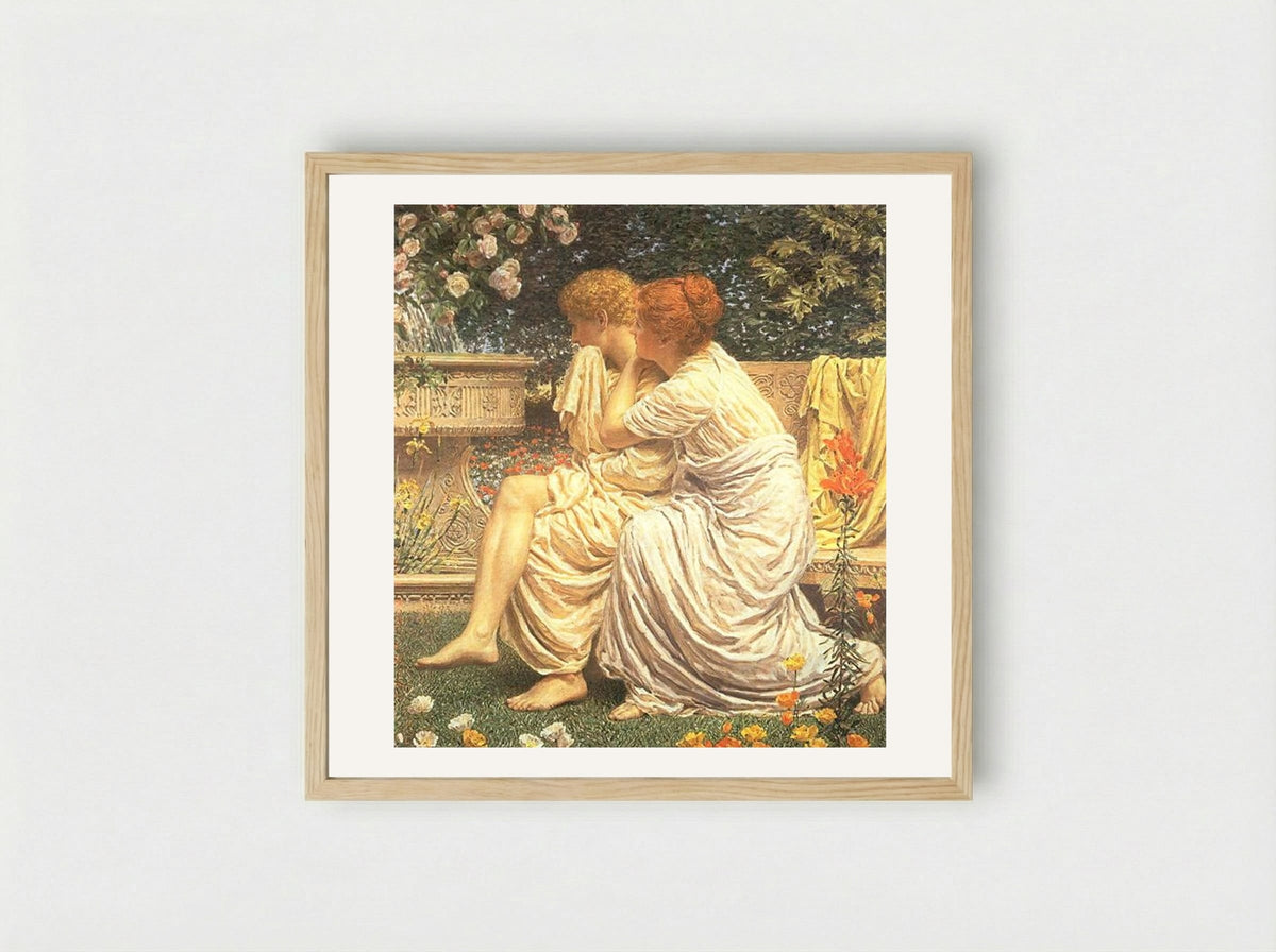 An Idyll - Albert Joseph Moore - Framed Print Wood