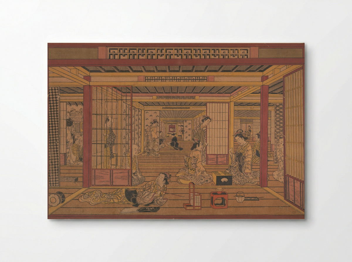 An Interior View in the Yoshiwara - Torii Kiyotada - Poster