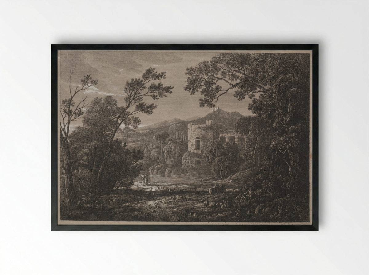 An Italian View - Joseph Rebell - Framed Print Black