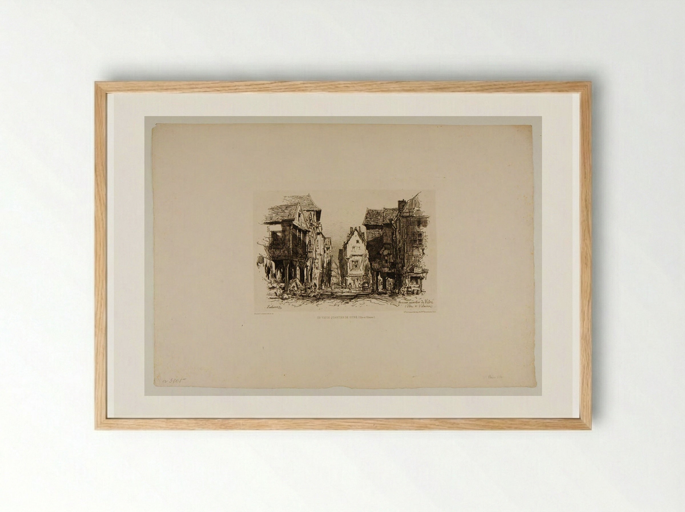 An Old Section of Vitré - Maxime Lalanne - Framed Print Wood
