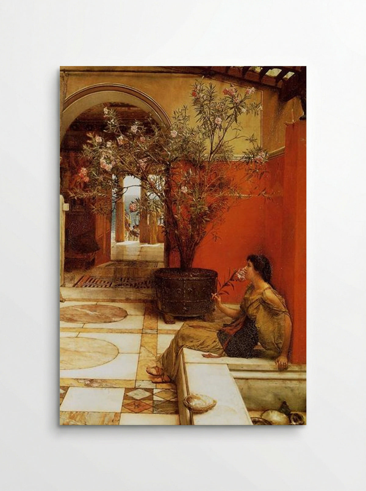 An Oleander - Sir Lawrence Alma-Tadema - Poster