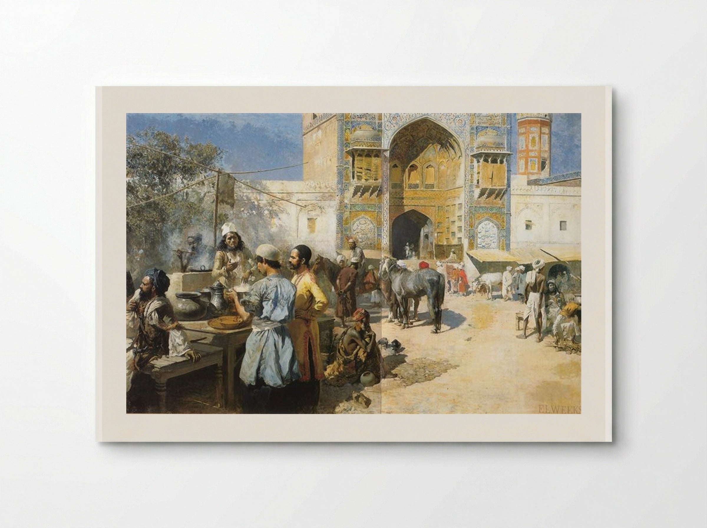An Open Air Restaurant, Lahore - Edwin Lord Weeks - Poster