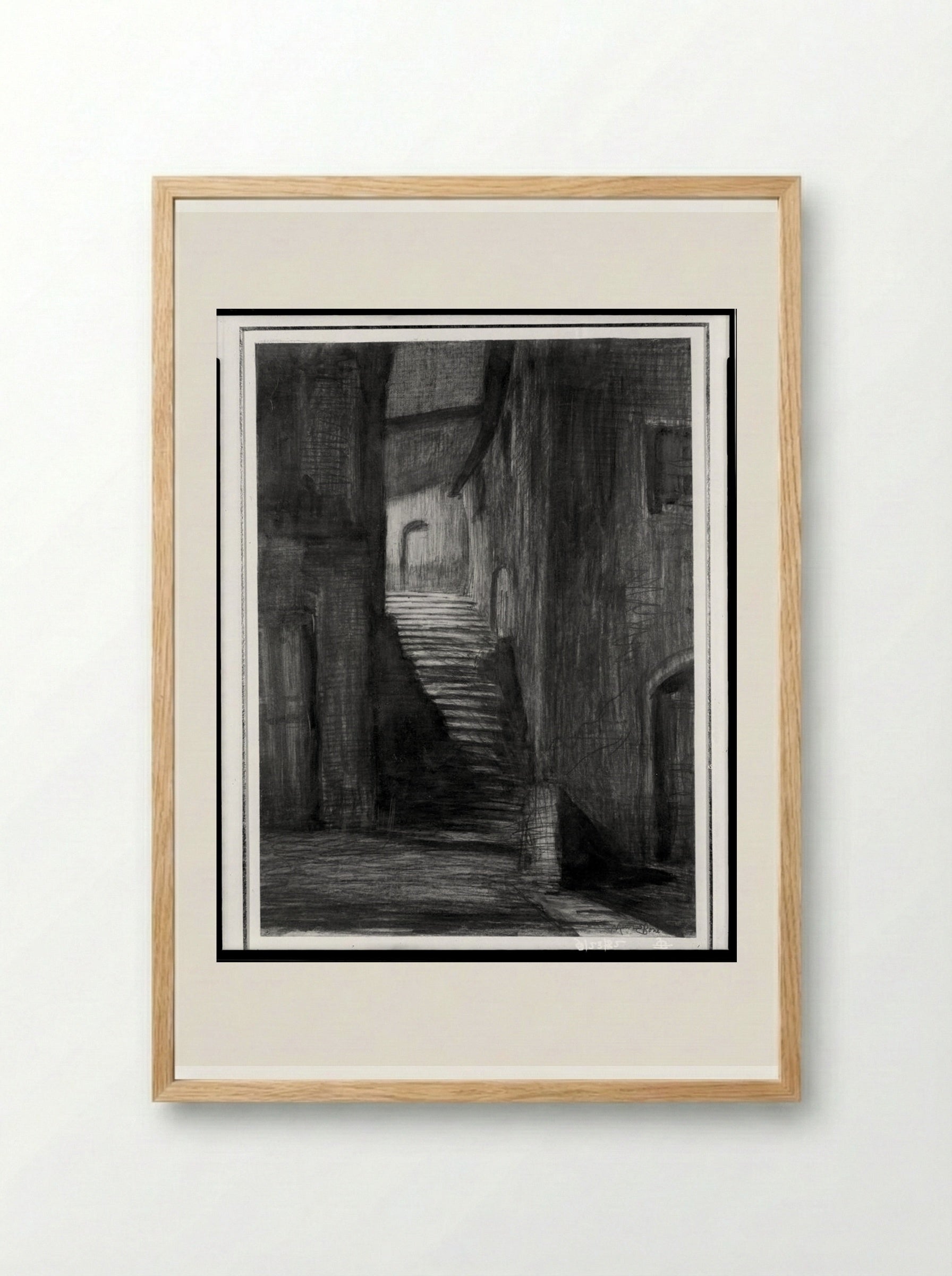 An Orvieto Lane - Muirhead Bone - Framed Print Wood