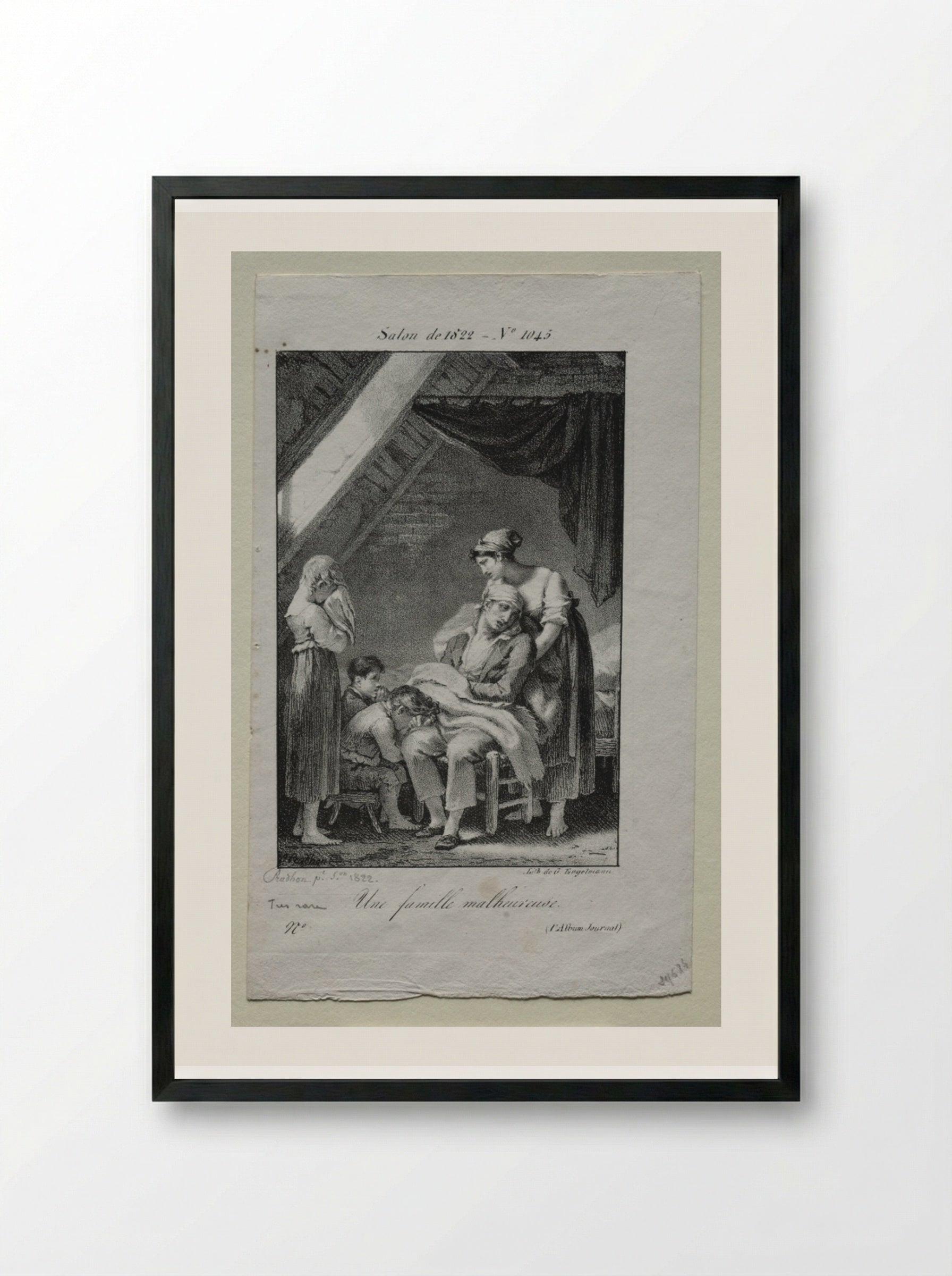 An Unfortunate Family - Pierre-Paul Prud'hon - Framed Print Black