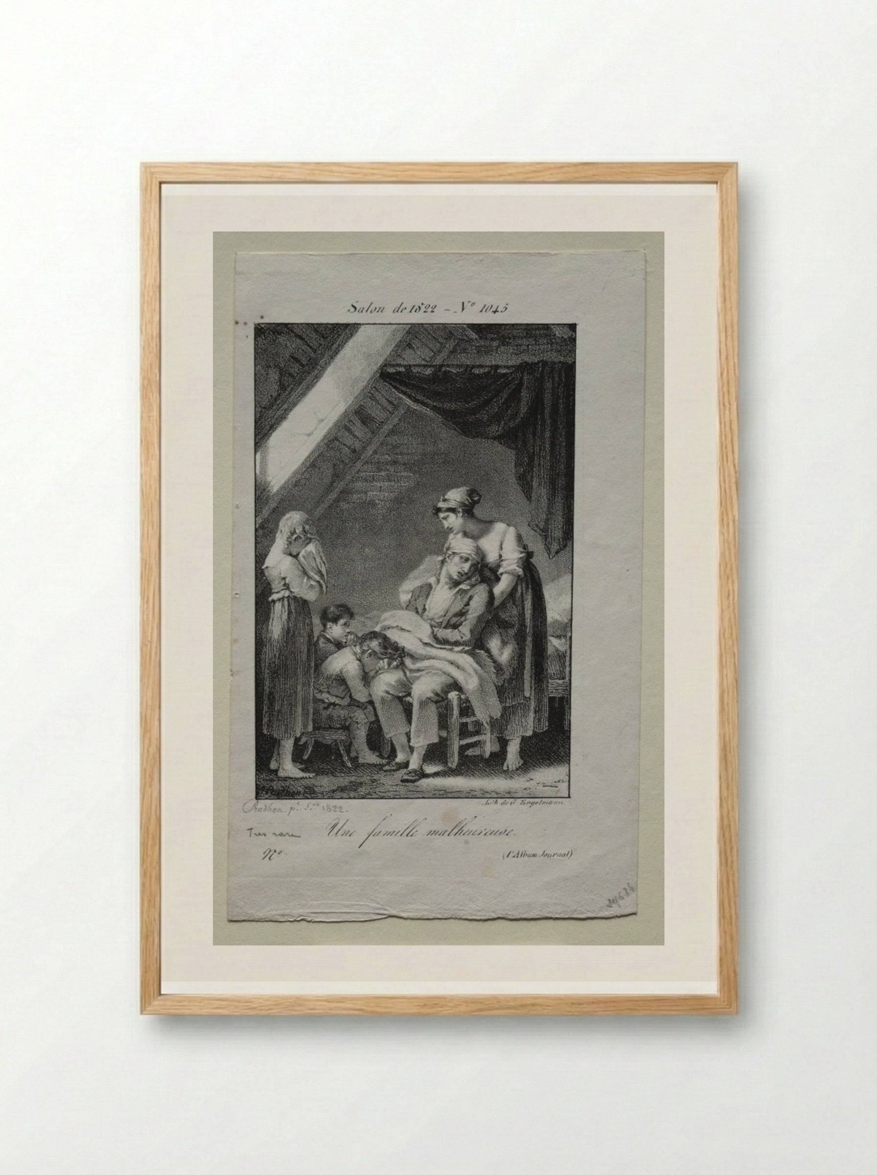 An Unfortunate Family - Pierre-Paul Prud'hon - Framed Print Wood