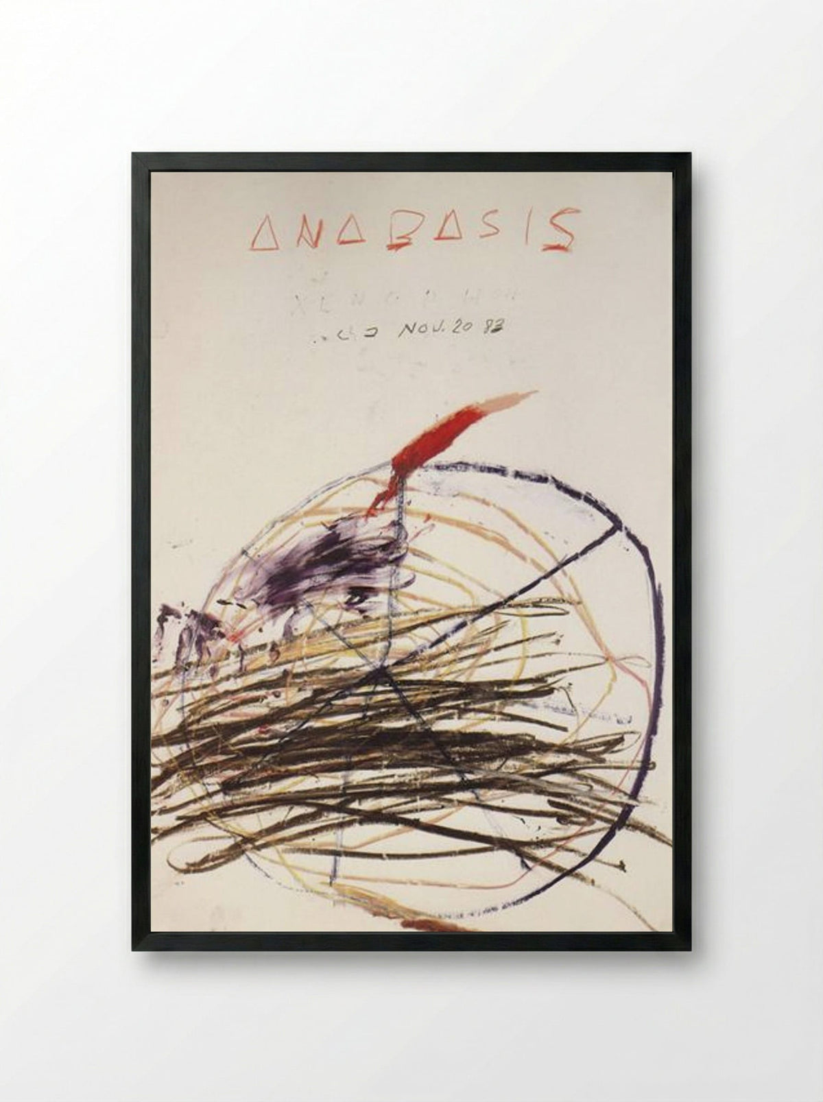 Anabasis (Xenophon) - Cy Twombly - Framed Print Black