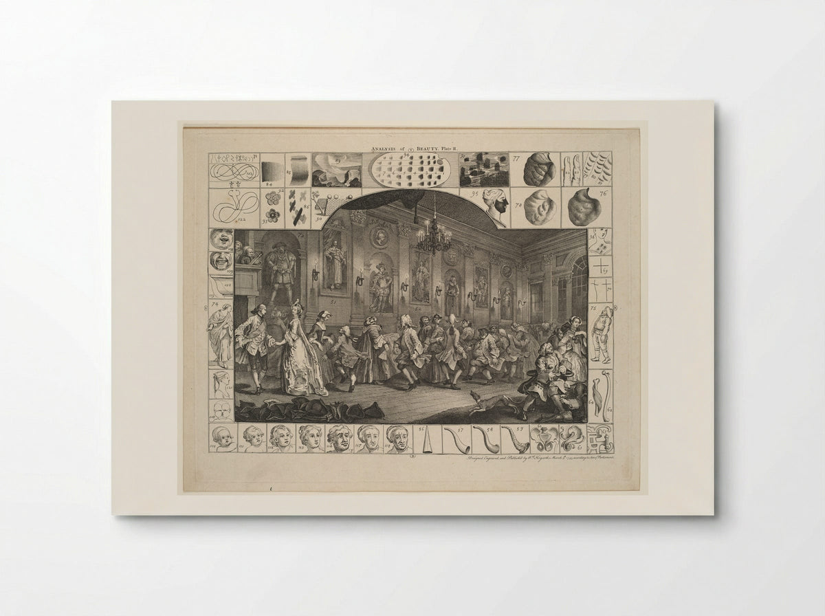 Analysis of Beauty, Plate 2 - William Hogarth - Poster
