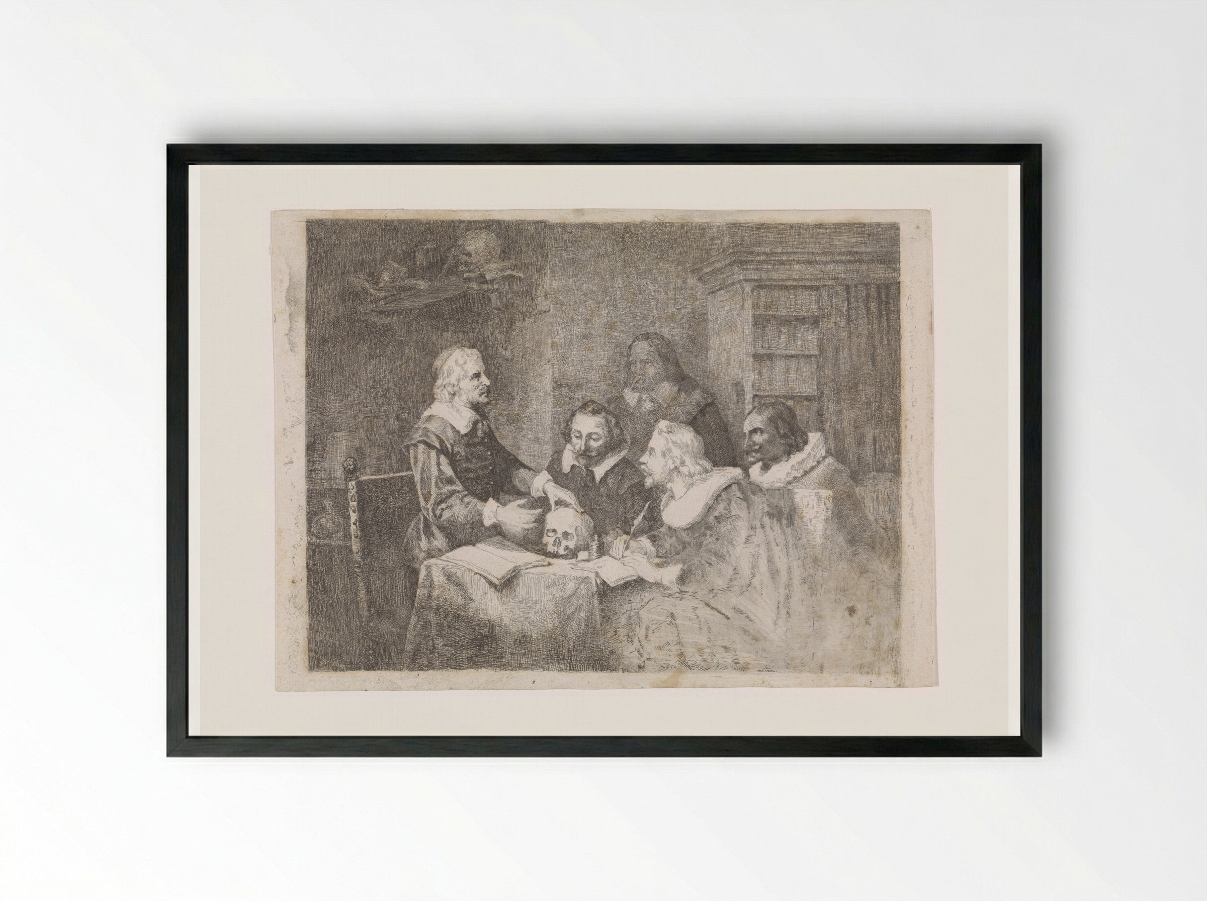 Anatomische les - David van der Kellen - Framed Print Black