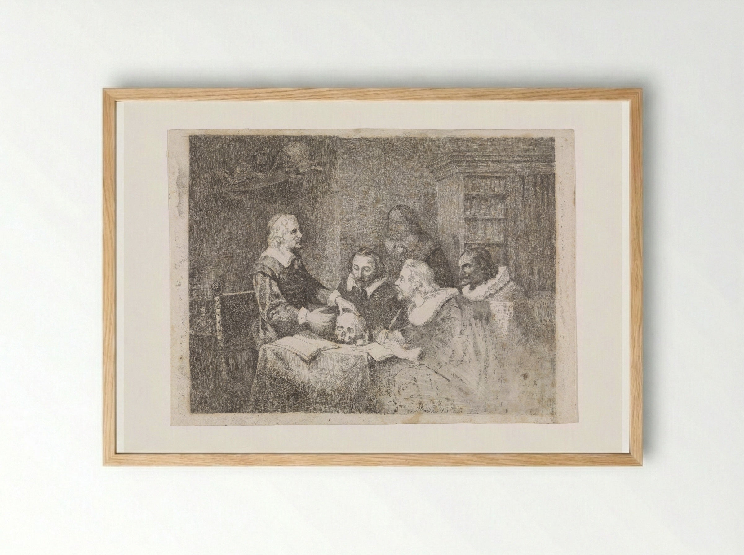 Anatomische les - David van der Kellen - Framed Print Wood