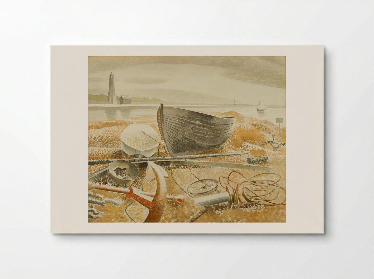 Anchor and Boats, Rye - Eric Ravilious - Poster