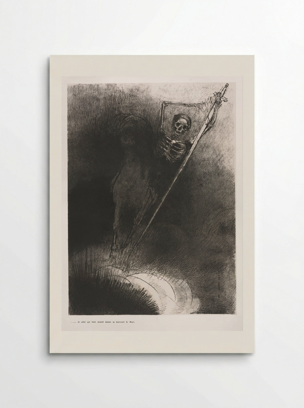 And His Name That Sat on Him Was Death - Odilon Redon - Poster
