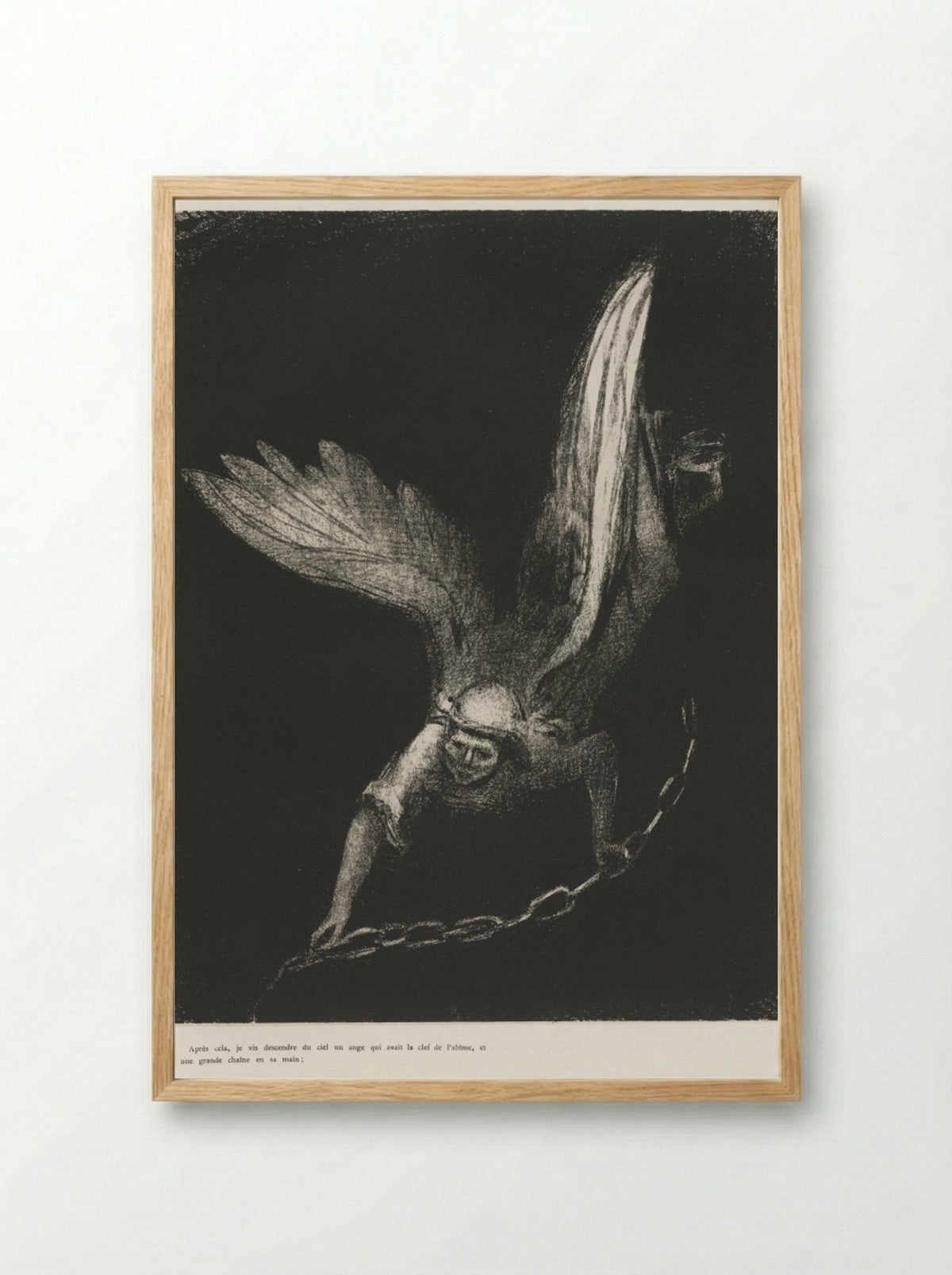 And I Saw an Angel Coming Down from Heaven - Odilon Redon - Framed Print Wood