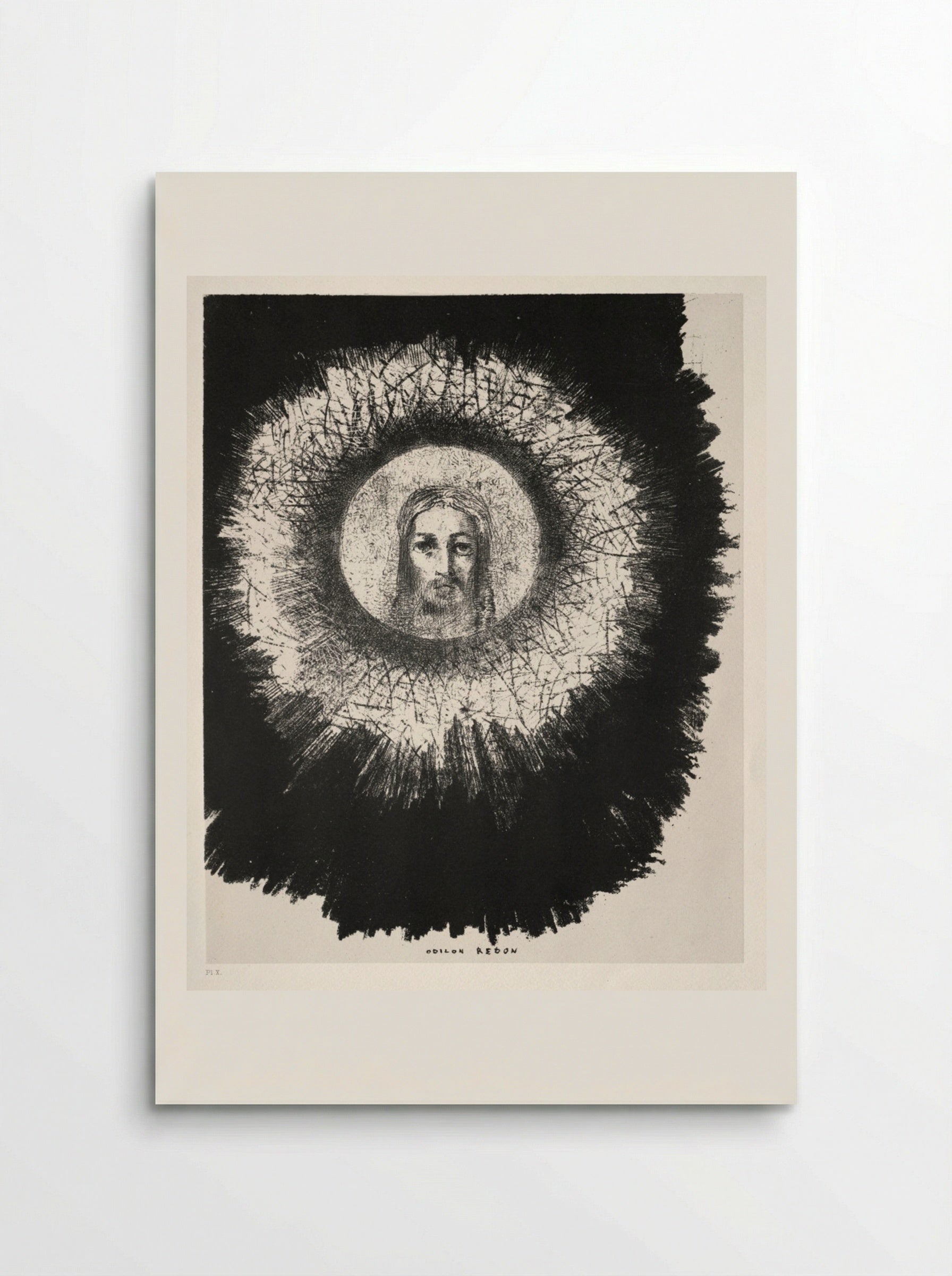 And In the Very Disk of the Sun Shines the Face of Jesus Christ - Odilon Redon - Poster