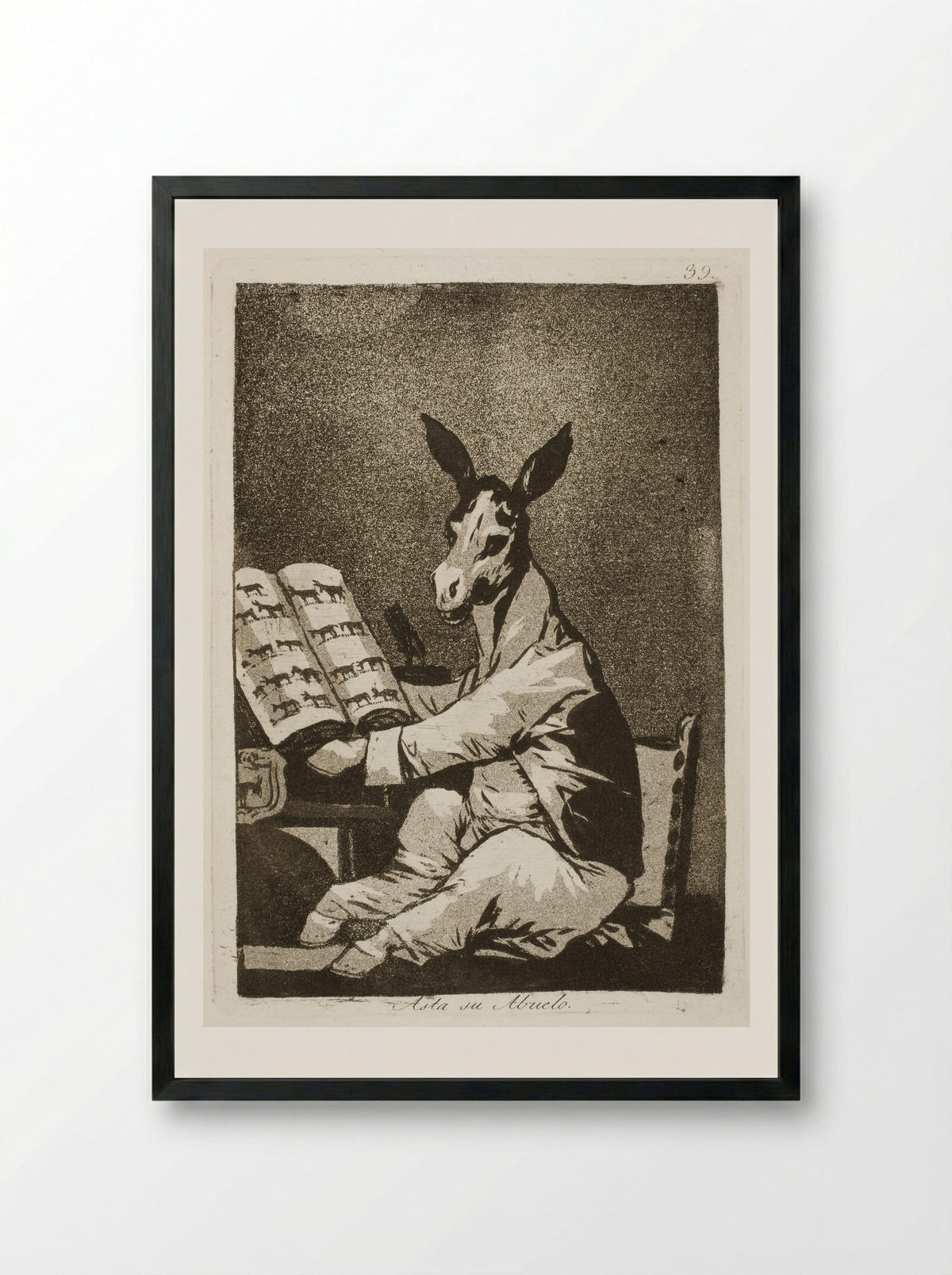 And So Was His Grandfather - Francisco José de Goya y Lucientes - Framed Print Black