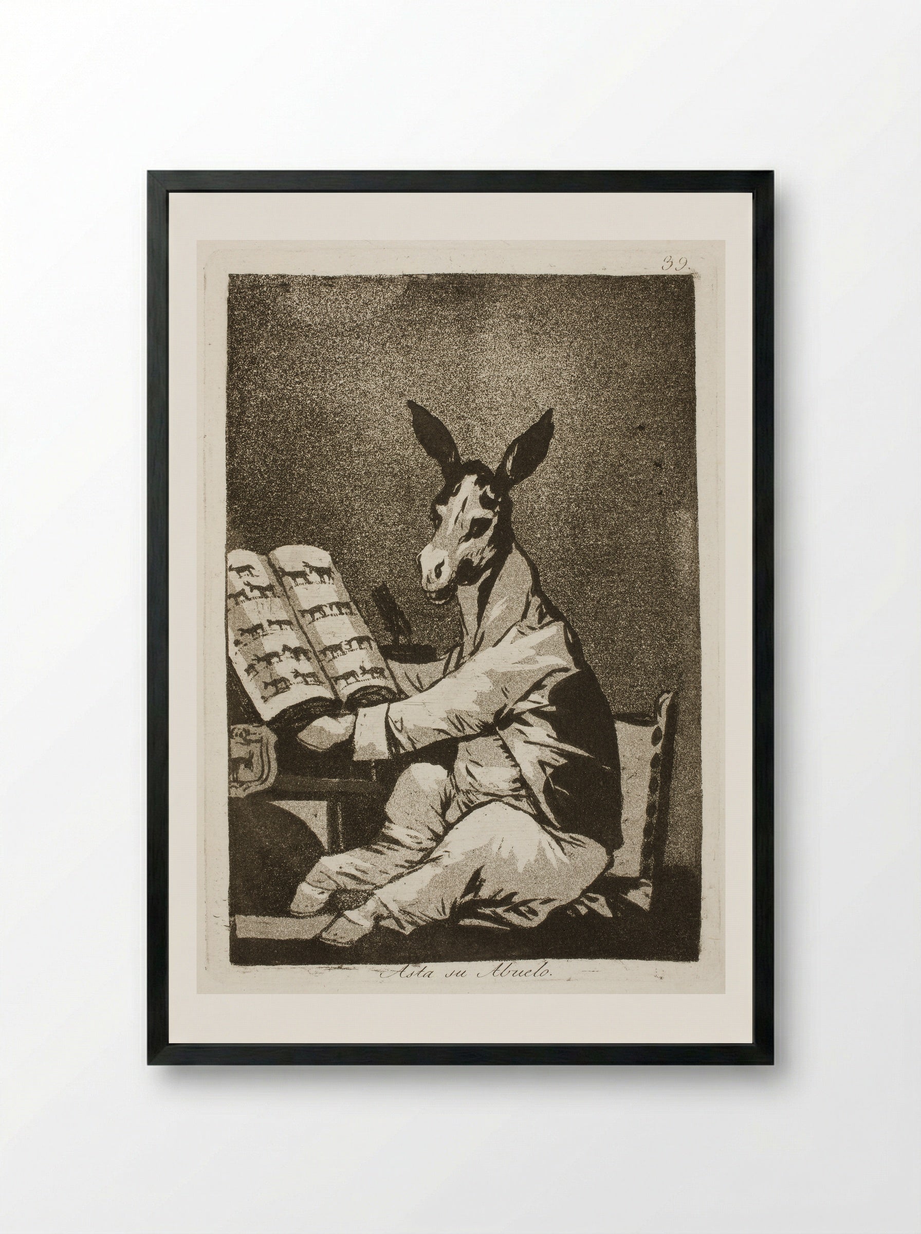 And So Was His Grandfather - Francisco José de Goya y Lucientes - Framed Print Black