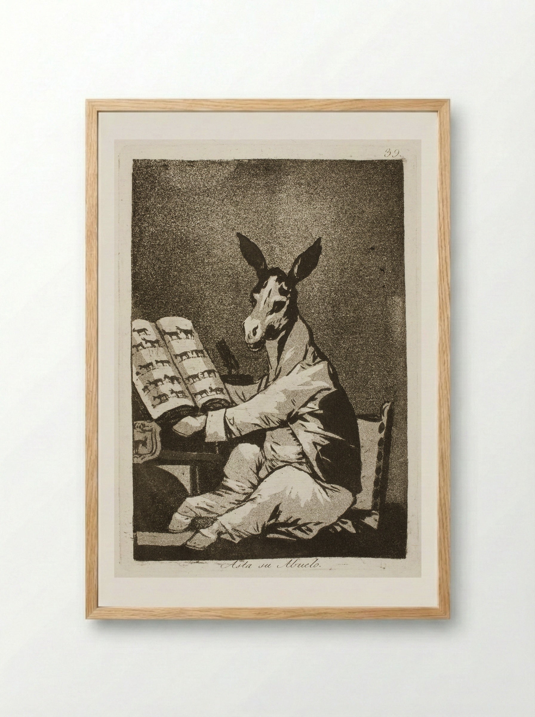 And So Was His Grandfather - Francisco José de Goya y Lucientes - Framed Print Wood