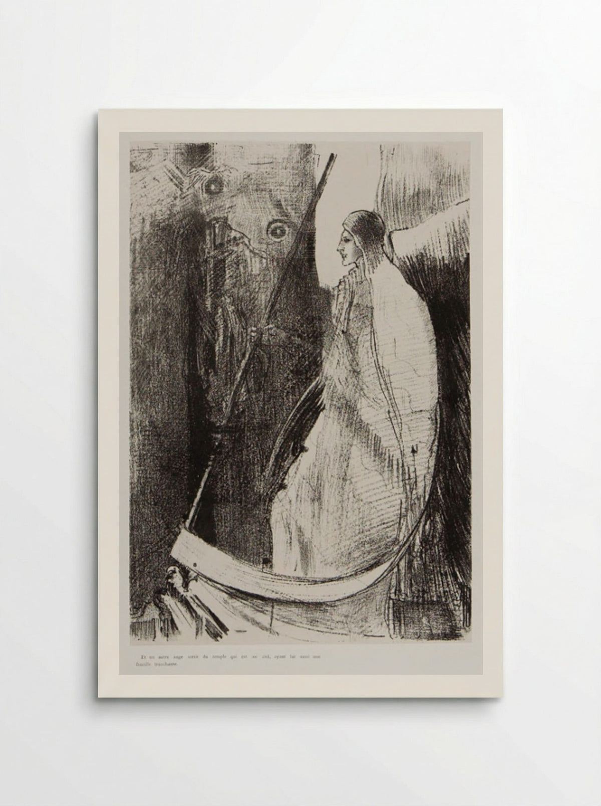 And another angel came out from the temple which is in heaven, he also having a sharp sickle - Odilon Redon - Poster