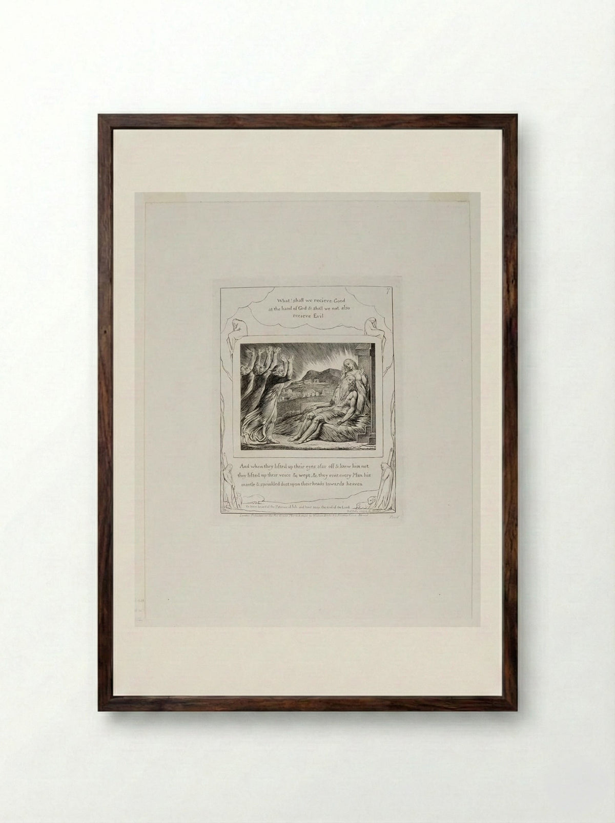 And when they lifted up their eyes afar off - William Blake - Framed Print Dark Wood