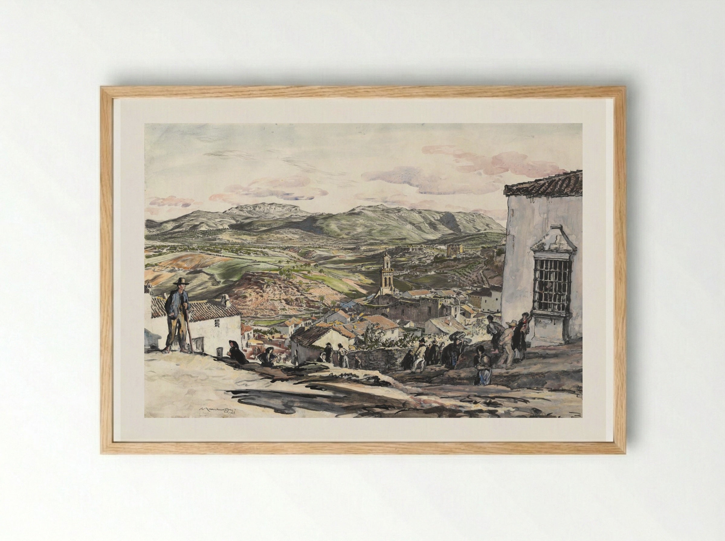 Andalusia, Spain - Muirhead Bone - Framed Print Wood