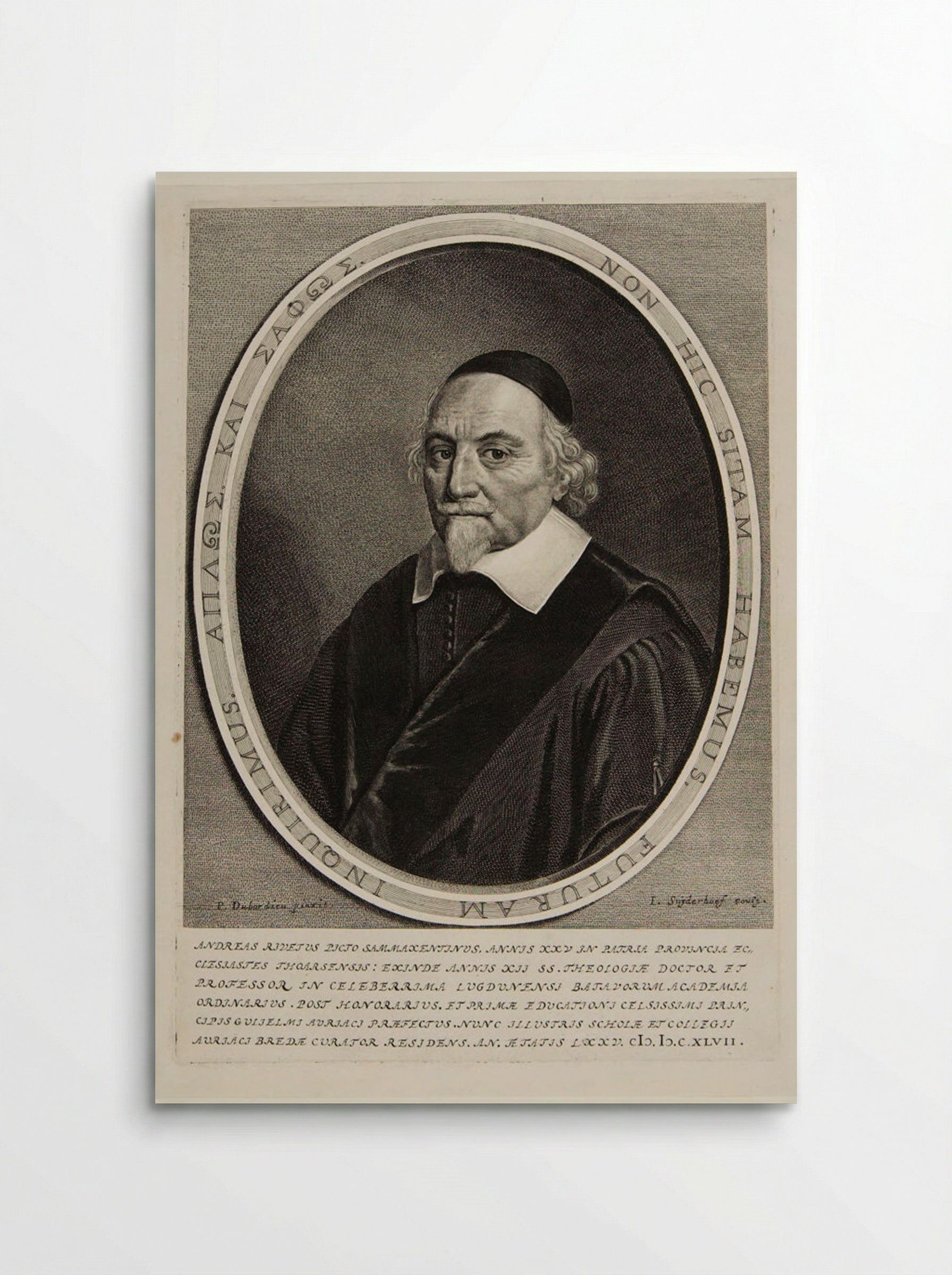 Andreas Rivetus, Doctor of Theology - Jonas Suyderhoef - Poster