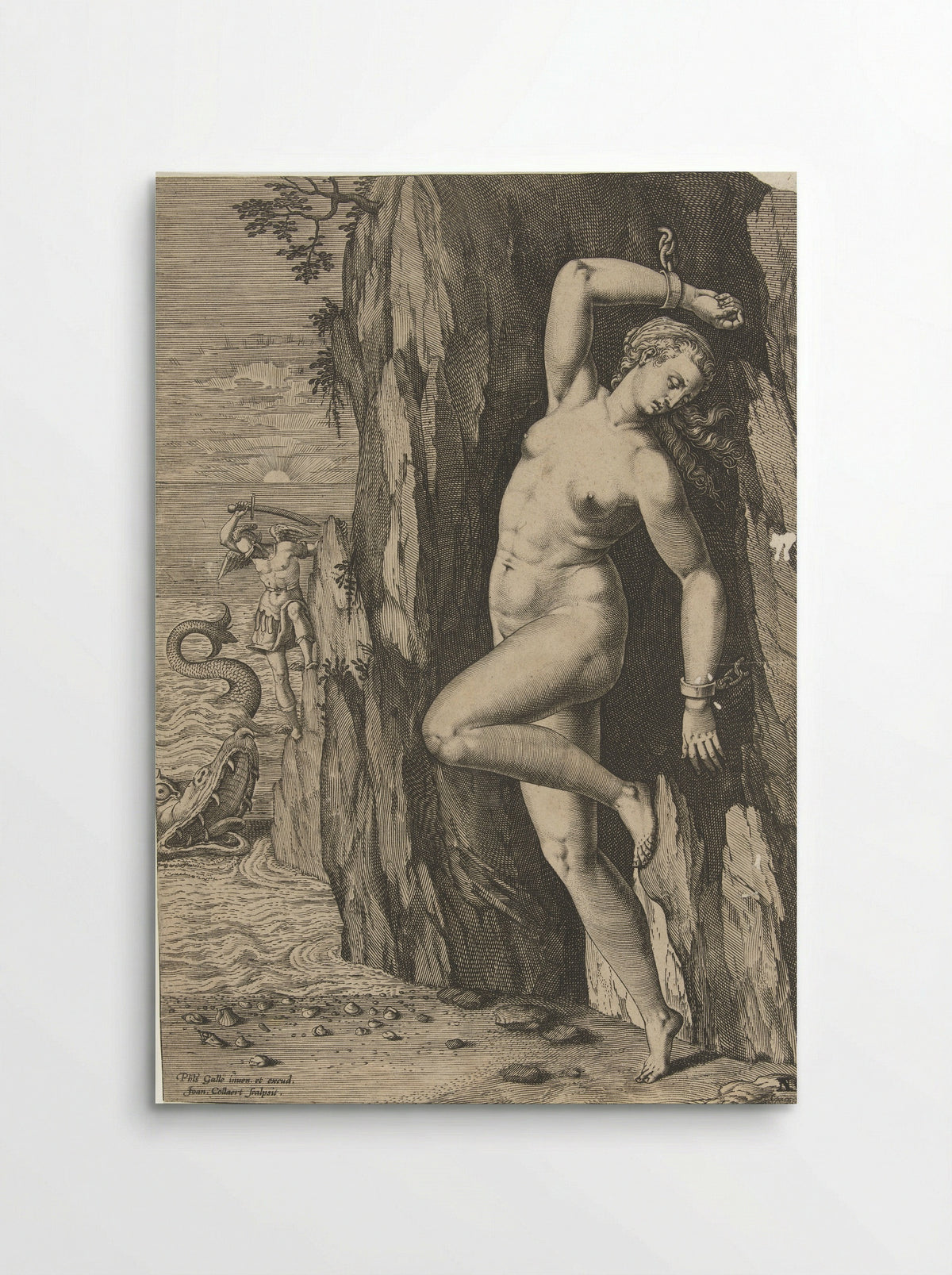 Andromeda Chained to the Rock - Jan Collaert II - Poster
