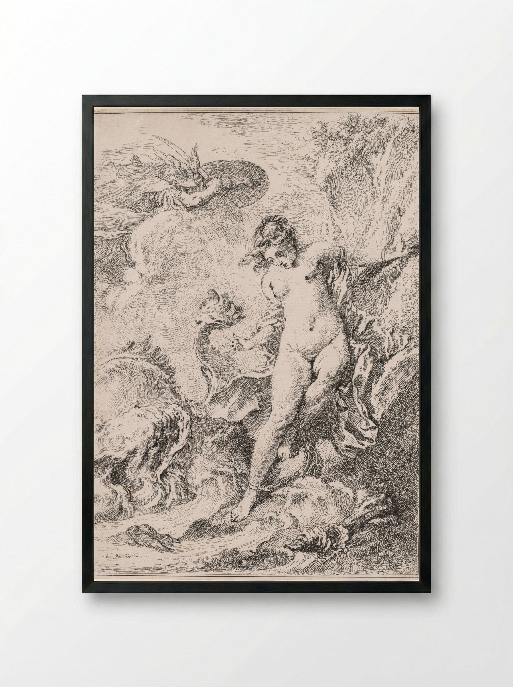 Andromeda - François Boucher - Framed Print Black