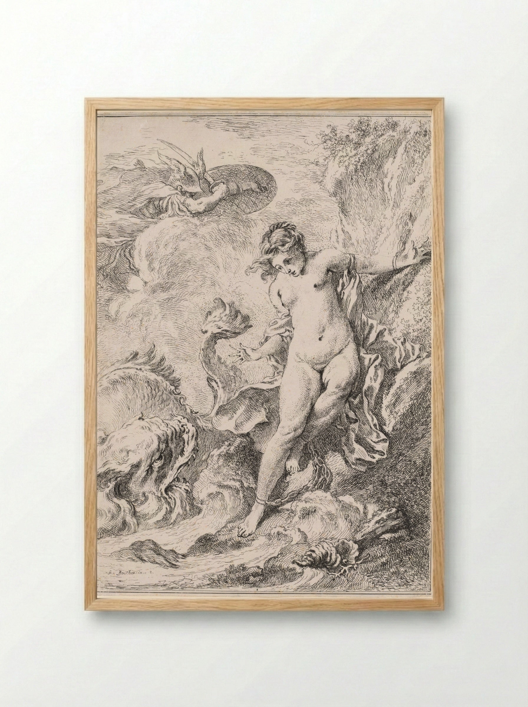 Andromeda - François Boucher - Framed Print Wood