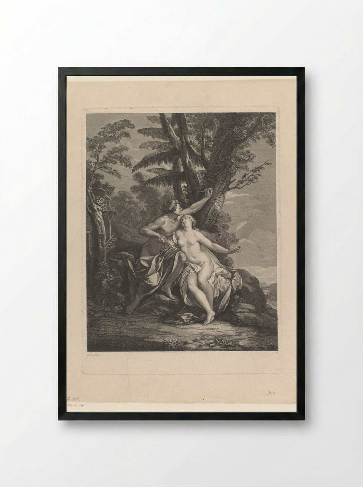 Angélique et Médor - Nicolas Chasteau - Framed Print Black