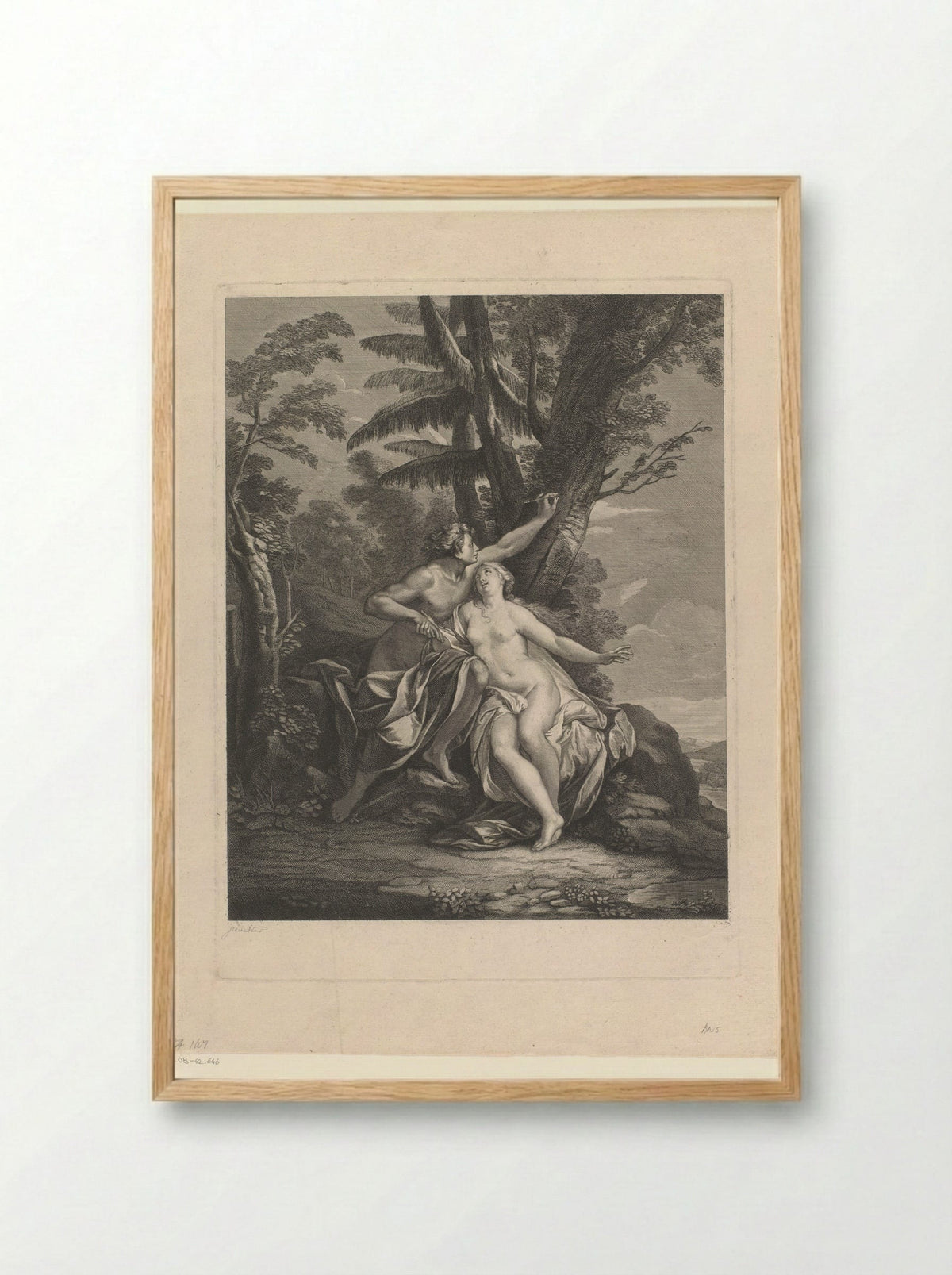 Angélique et Médor - Nicolas Chasteau - Framed Print Wood