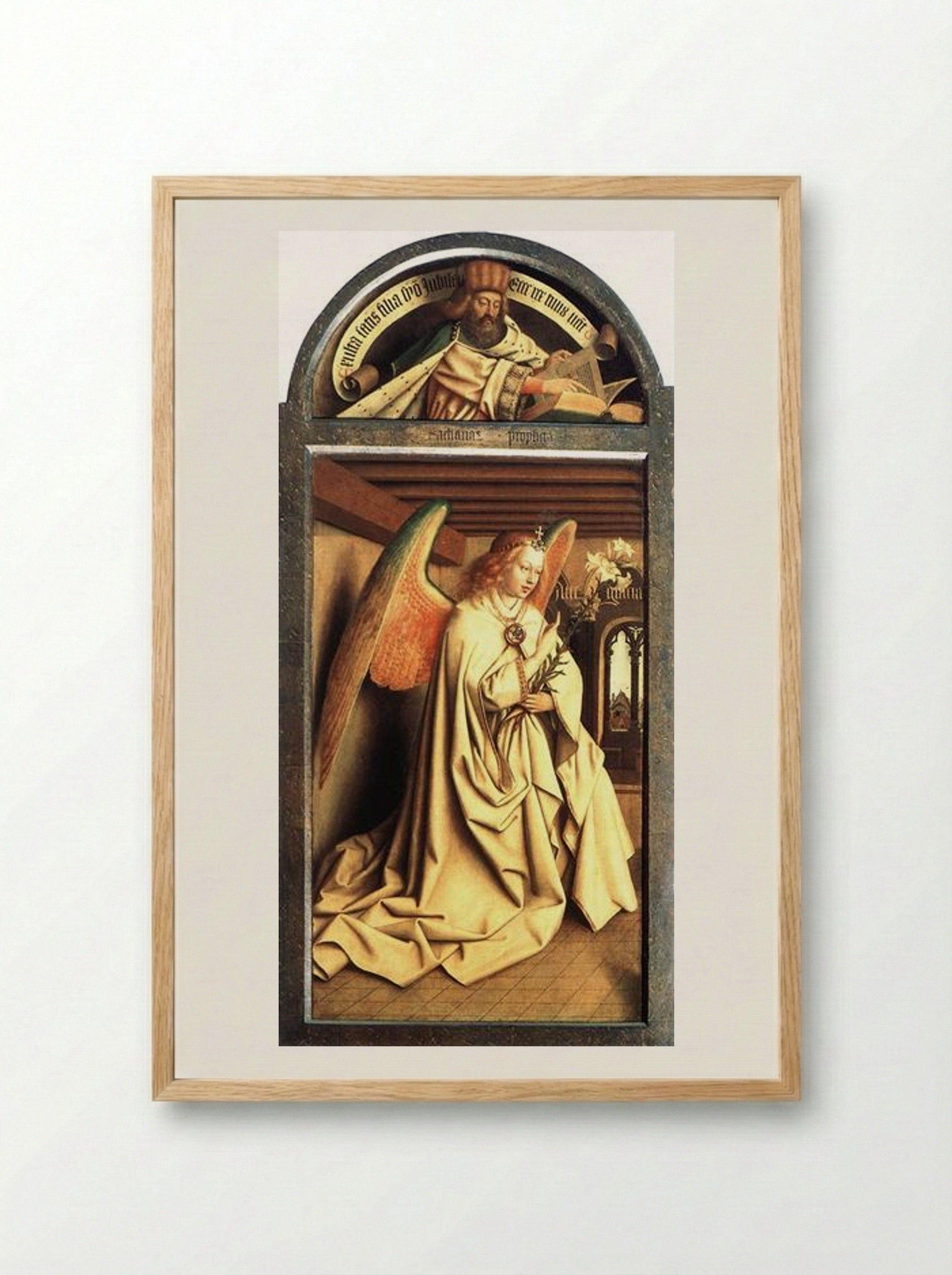 Angel Annunciate (Ghent Altarpiece) - Jan van Eyck - Framed Print Wood