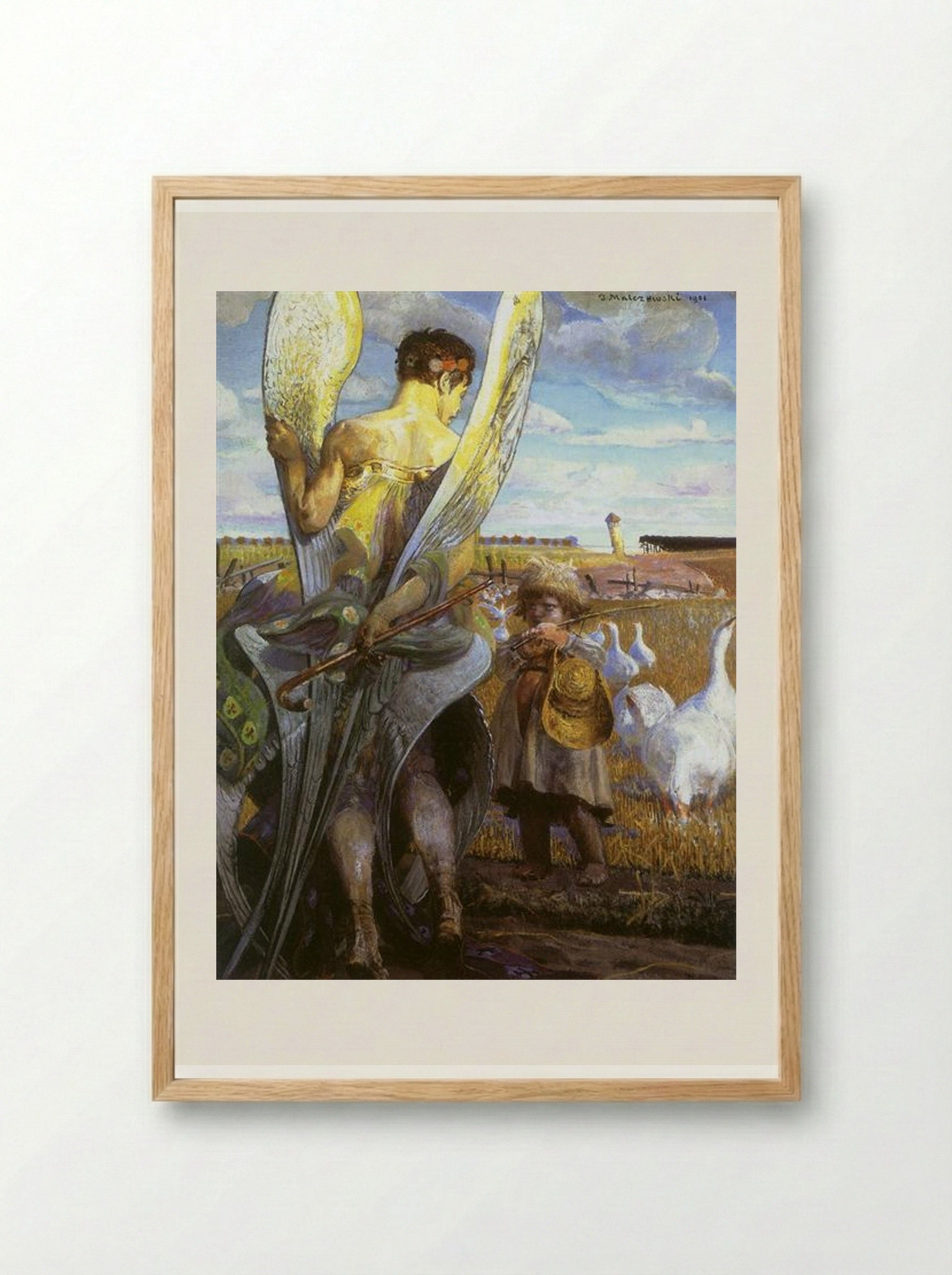 Angel, I will follow you - Jacek Malczewski - Framed Print Wood