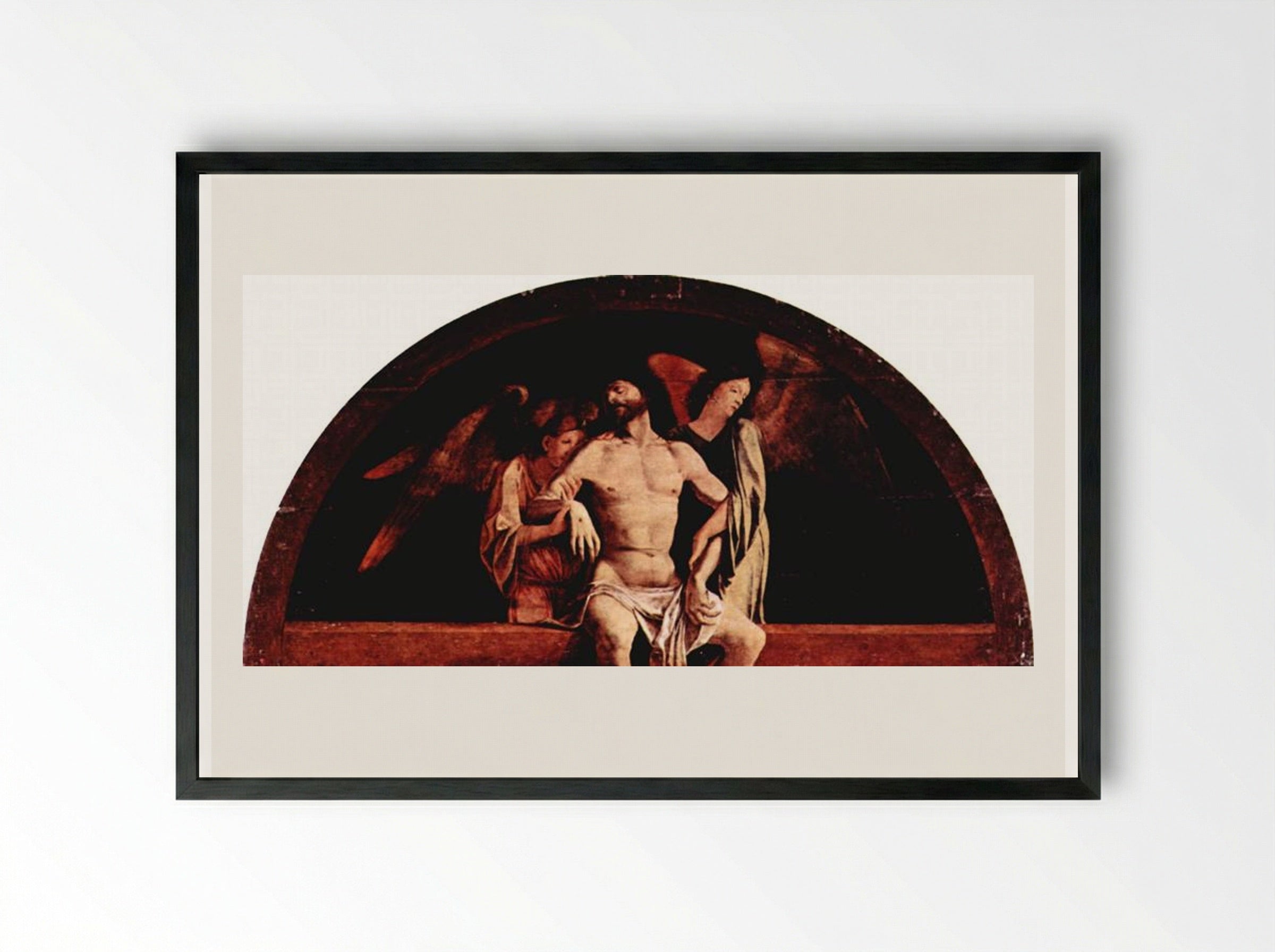 Angel Pietà - Lorenzo Lotto - Framed Print Black