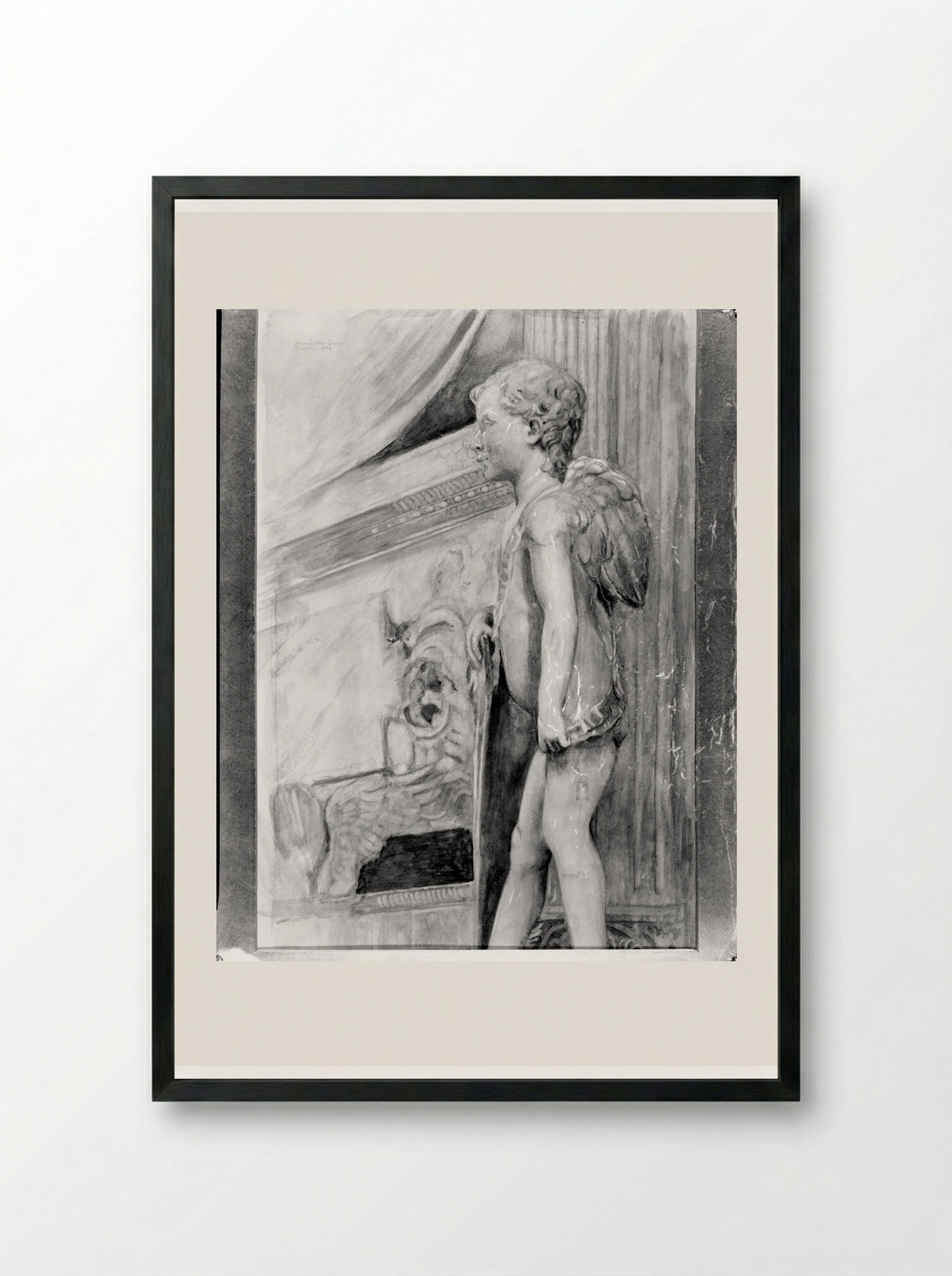 Angel, after Desiderio da Settignano - Joseph Lindon Smith - Framed Print Black