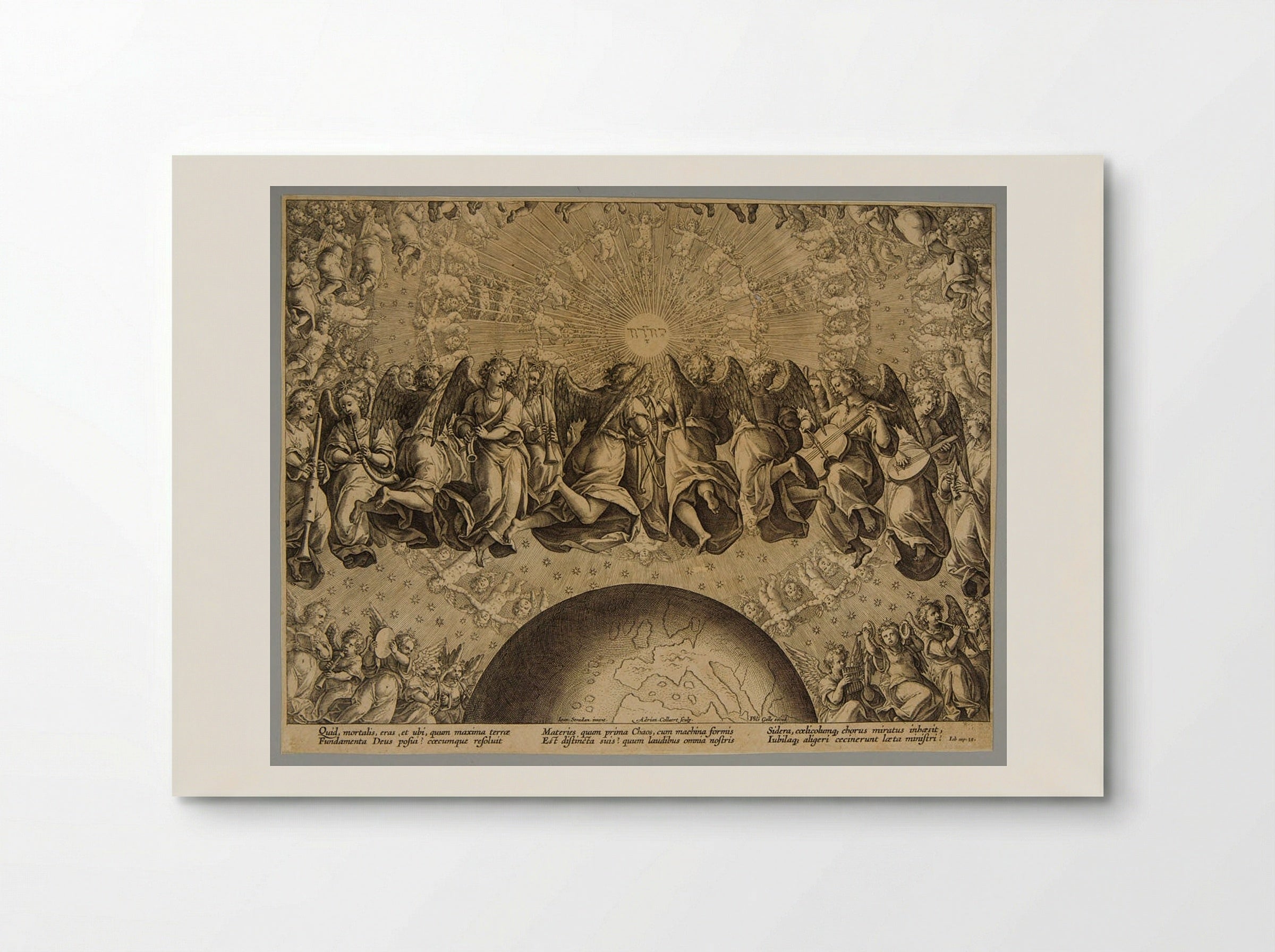 Angels Playing Musical Instruments and Cherubs Dancing - Adriaen Collaert - Poster