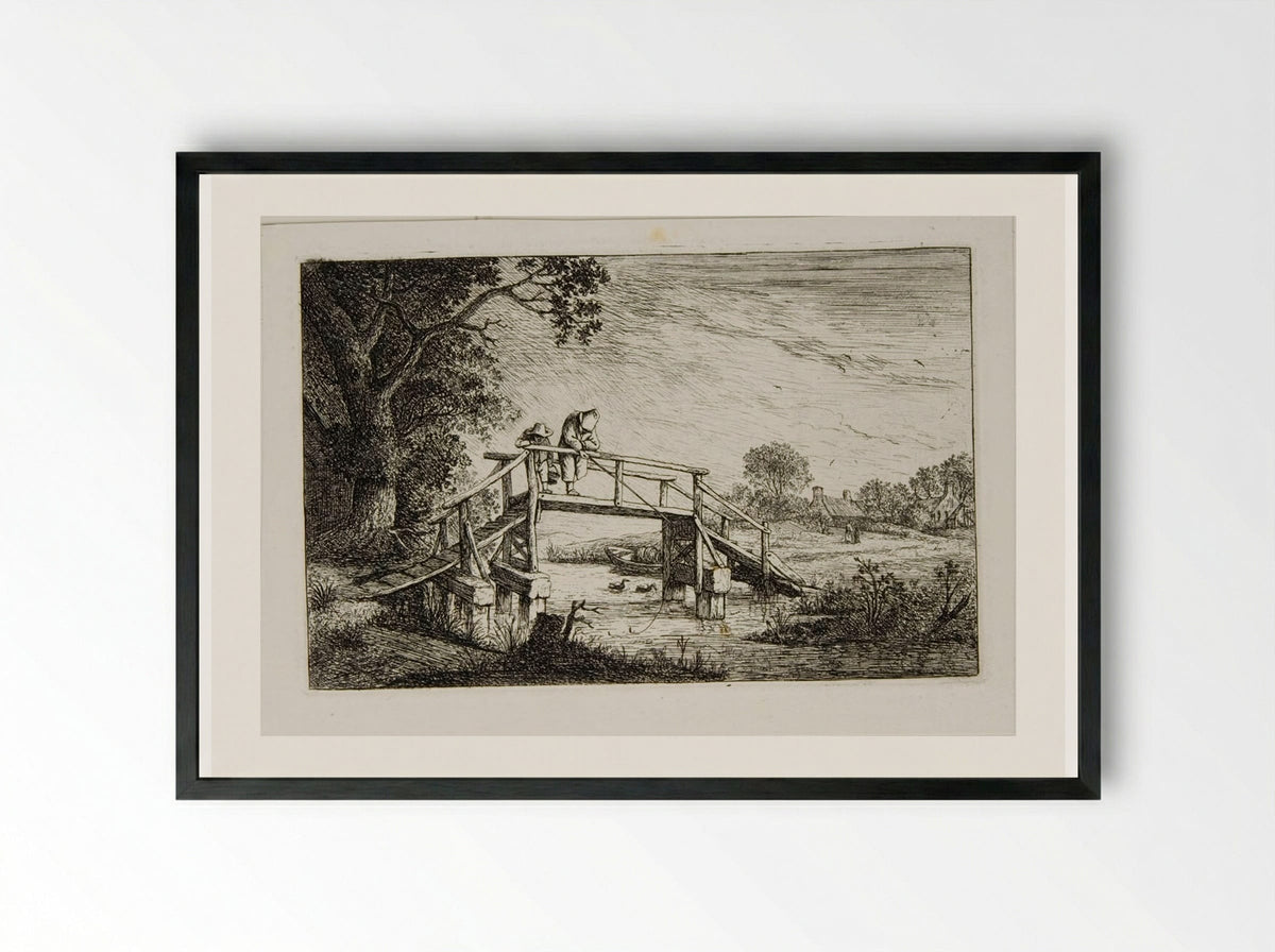 Angler - David Deuchar - Framed Print Black