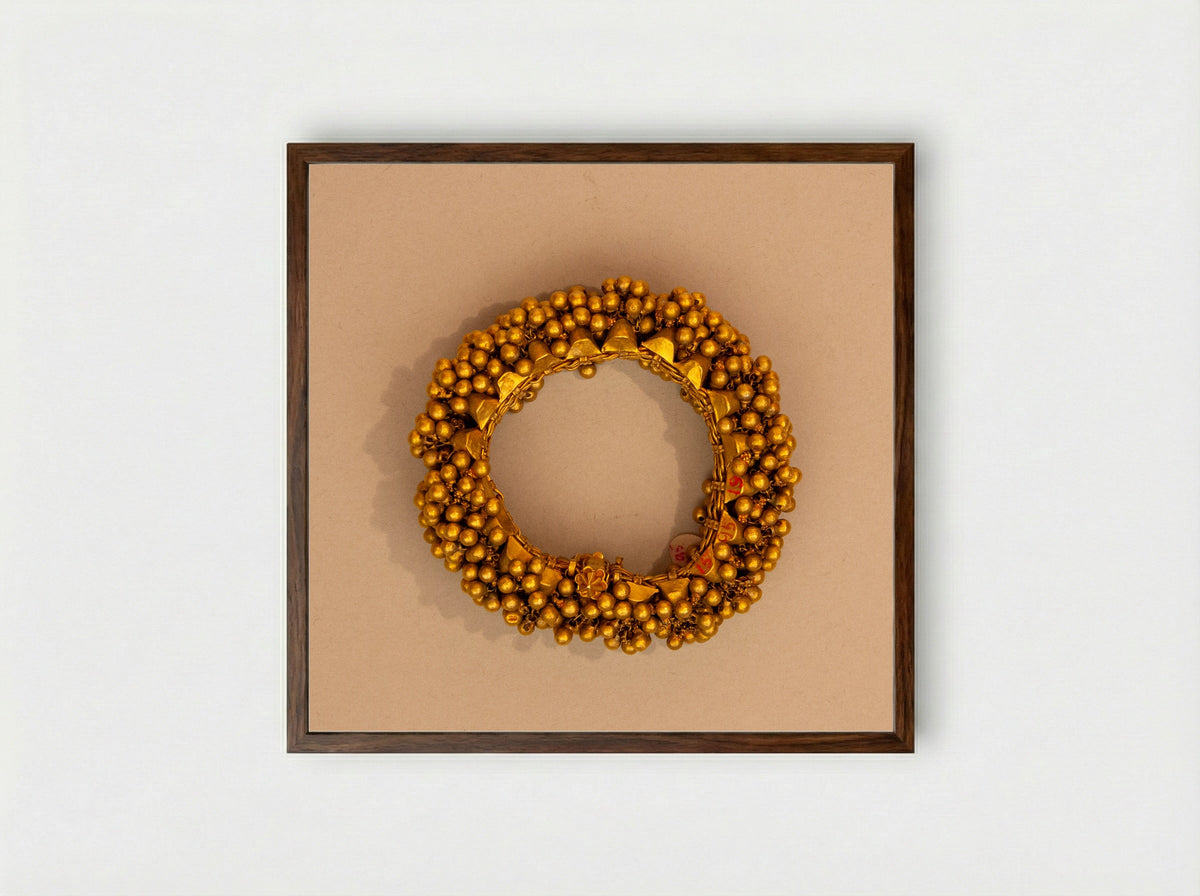 Anklet (Paizeb), One of a Pair - Unknown Artist - Framed Print Dark Wood