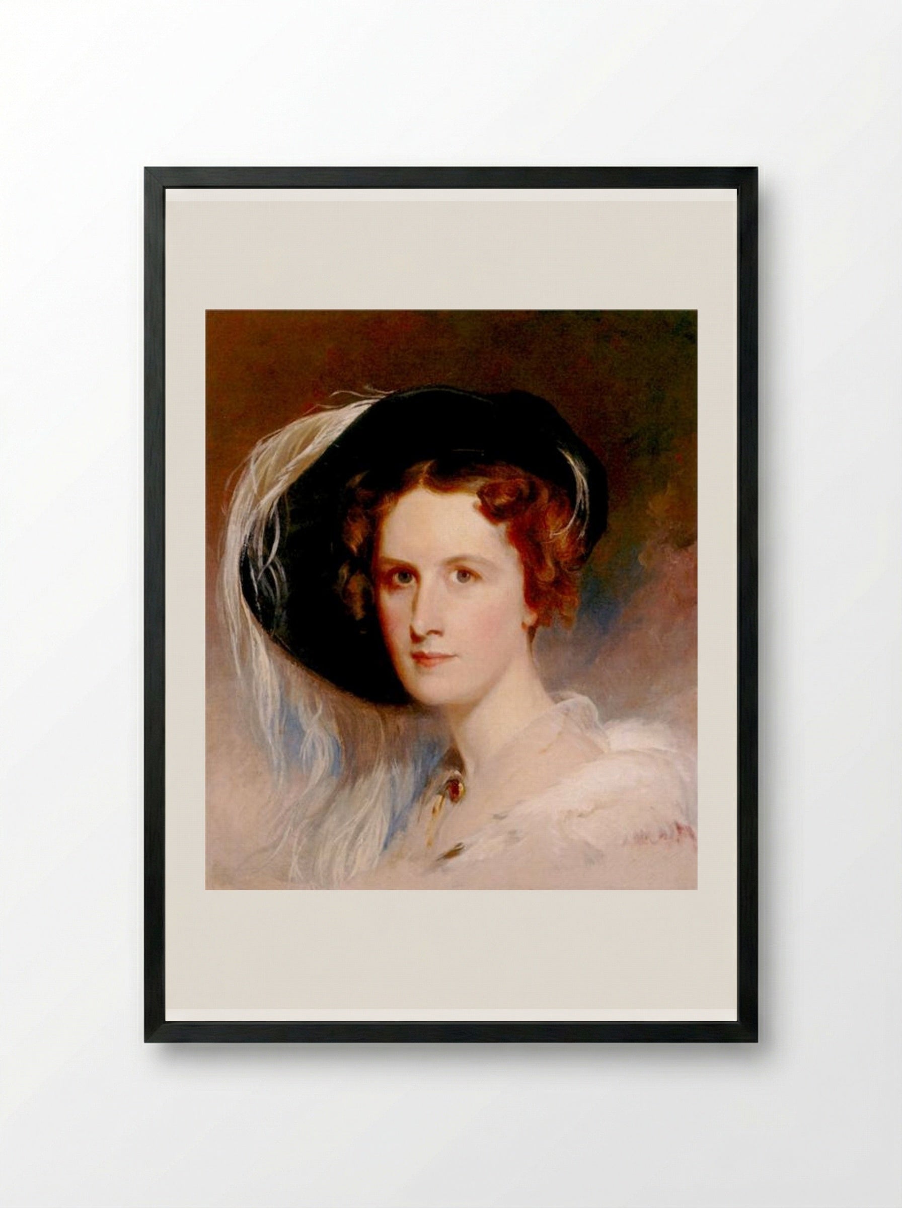Ann Biddle Hopkinson - Thomas Sully - Framed Print Black
