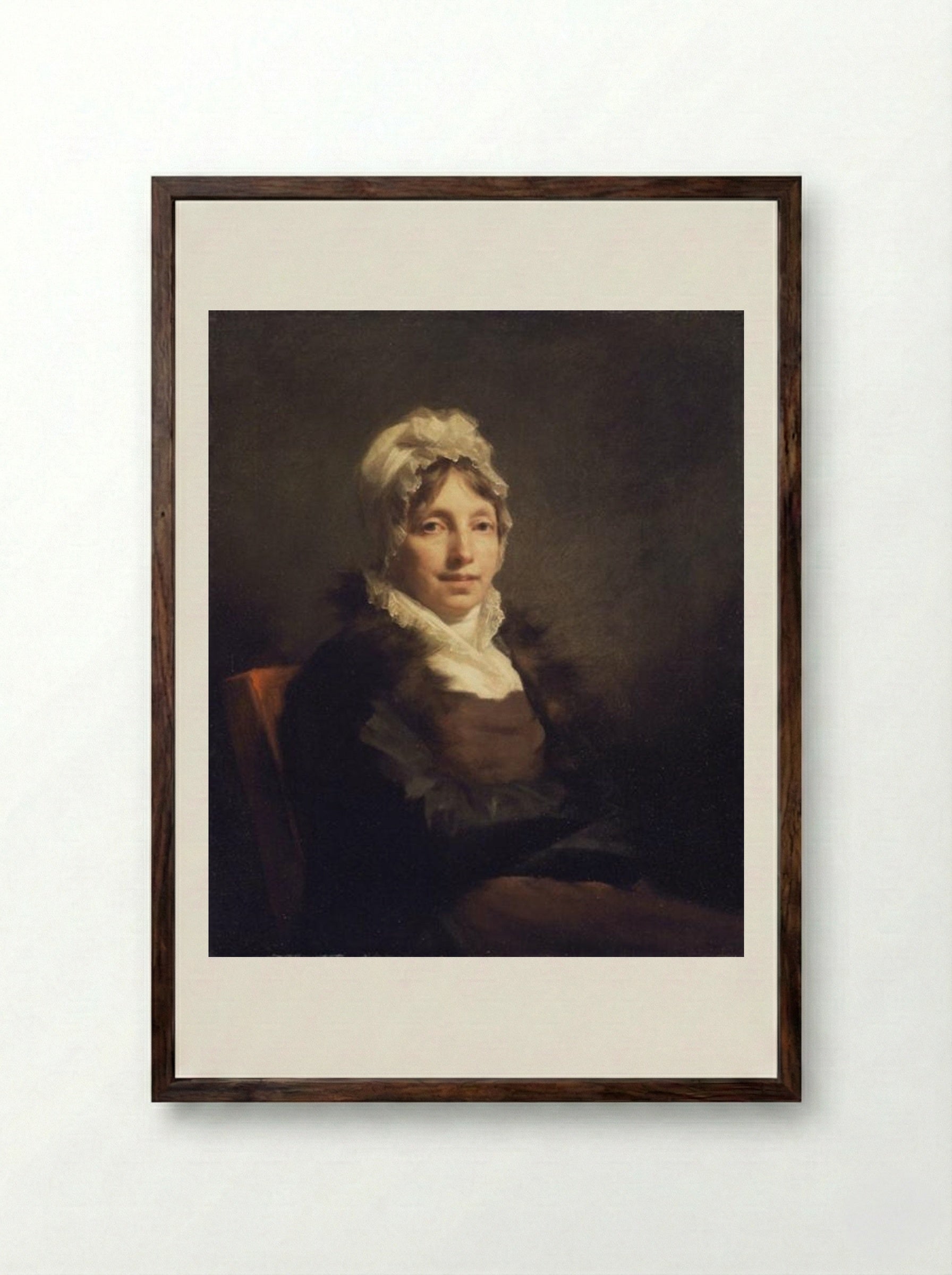 Ann Fraser, Mrs. Alexander Fraser Tytler - Henry Raeburn - Framed Print Dark Wood