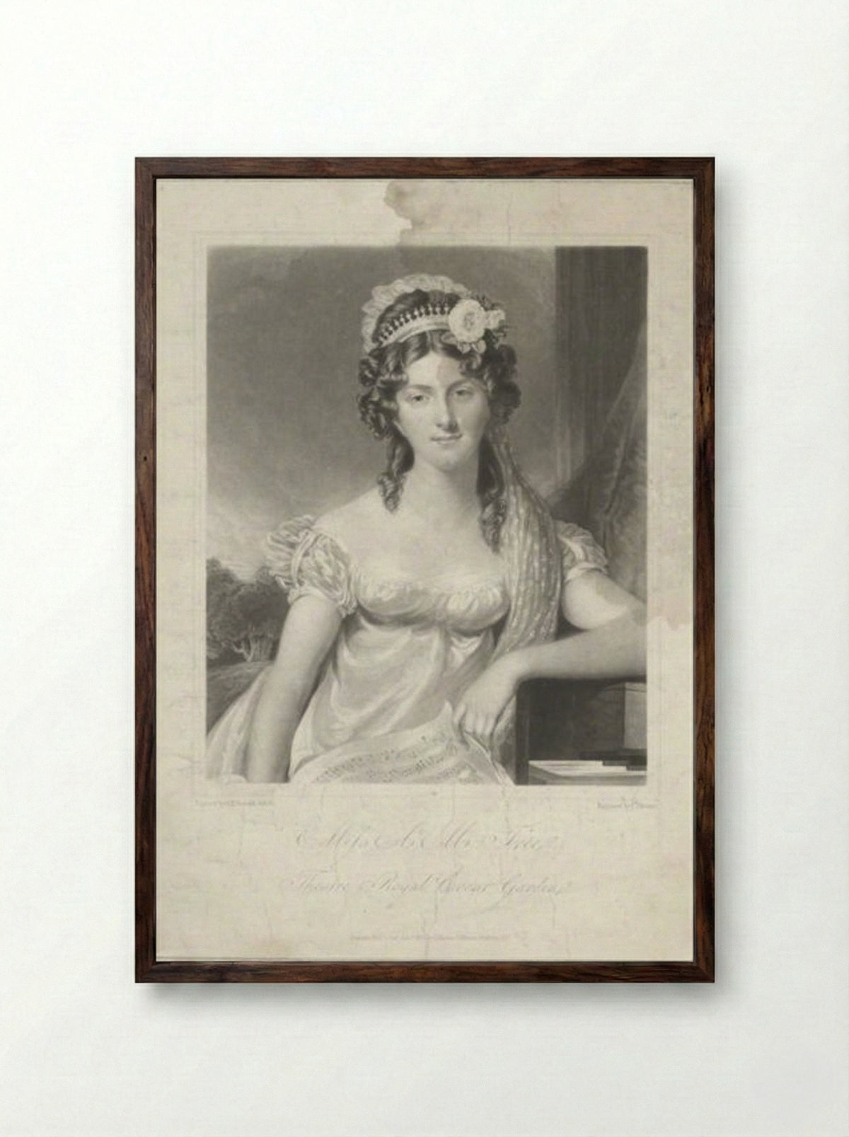 Ann Maria Tree - Charles Turner - Framed Print Dark Wood