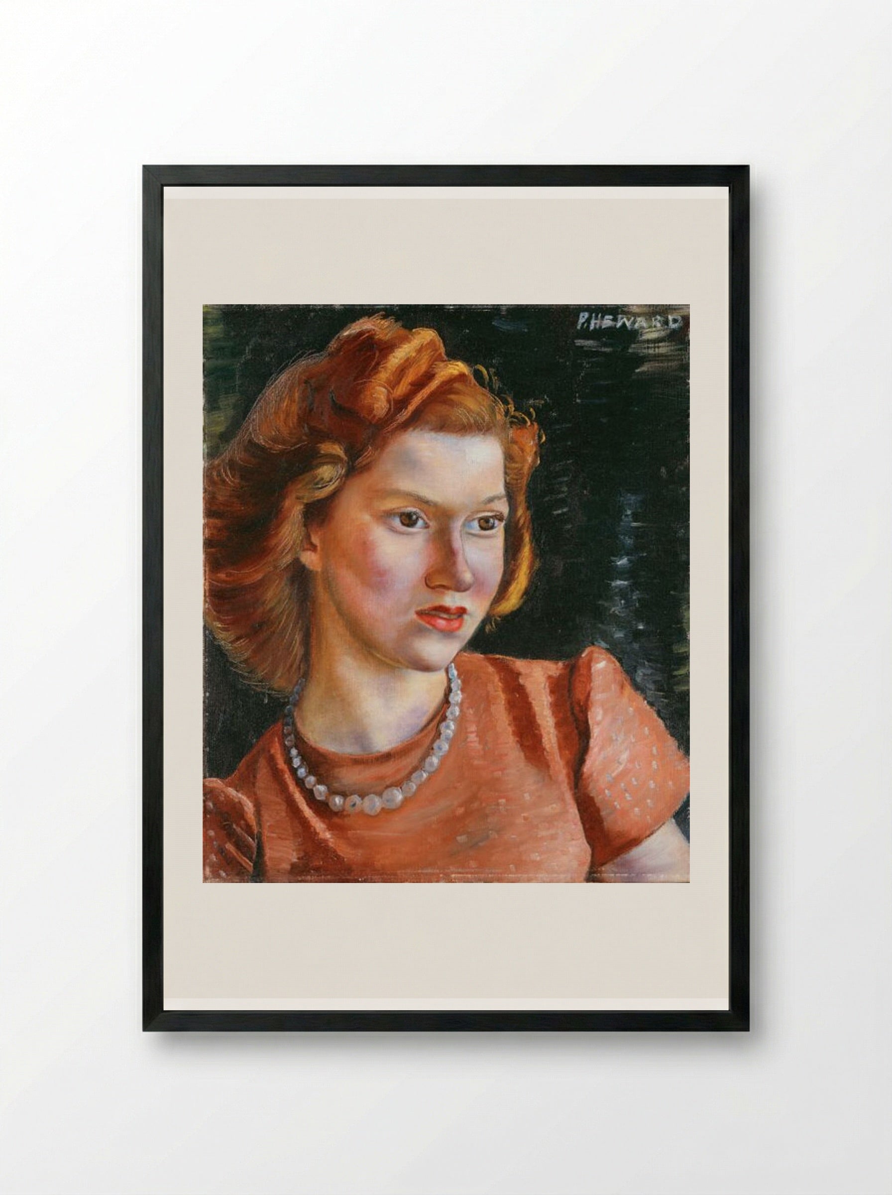 Ann - Prudence Heward - Framed Print Black