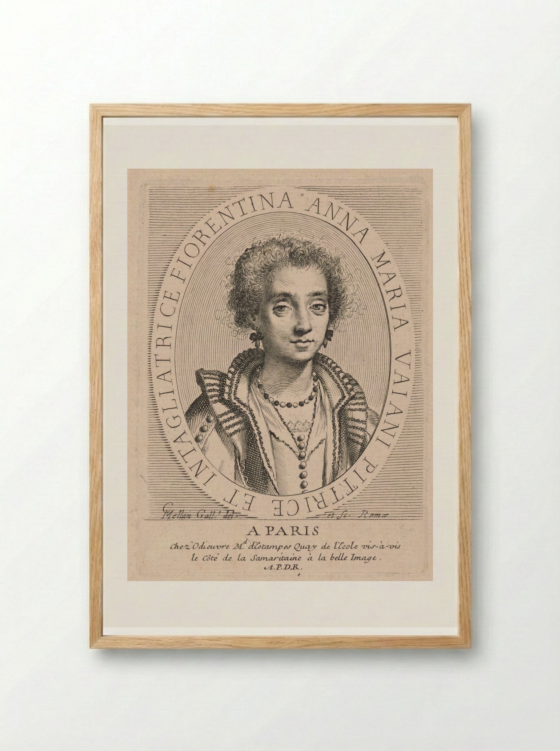 Anna Maria Vaiani - Claude Mellan - Framed Print Wood