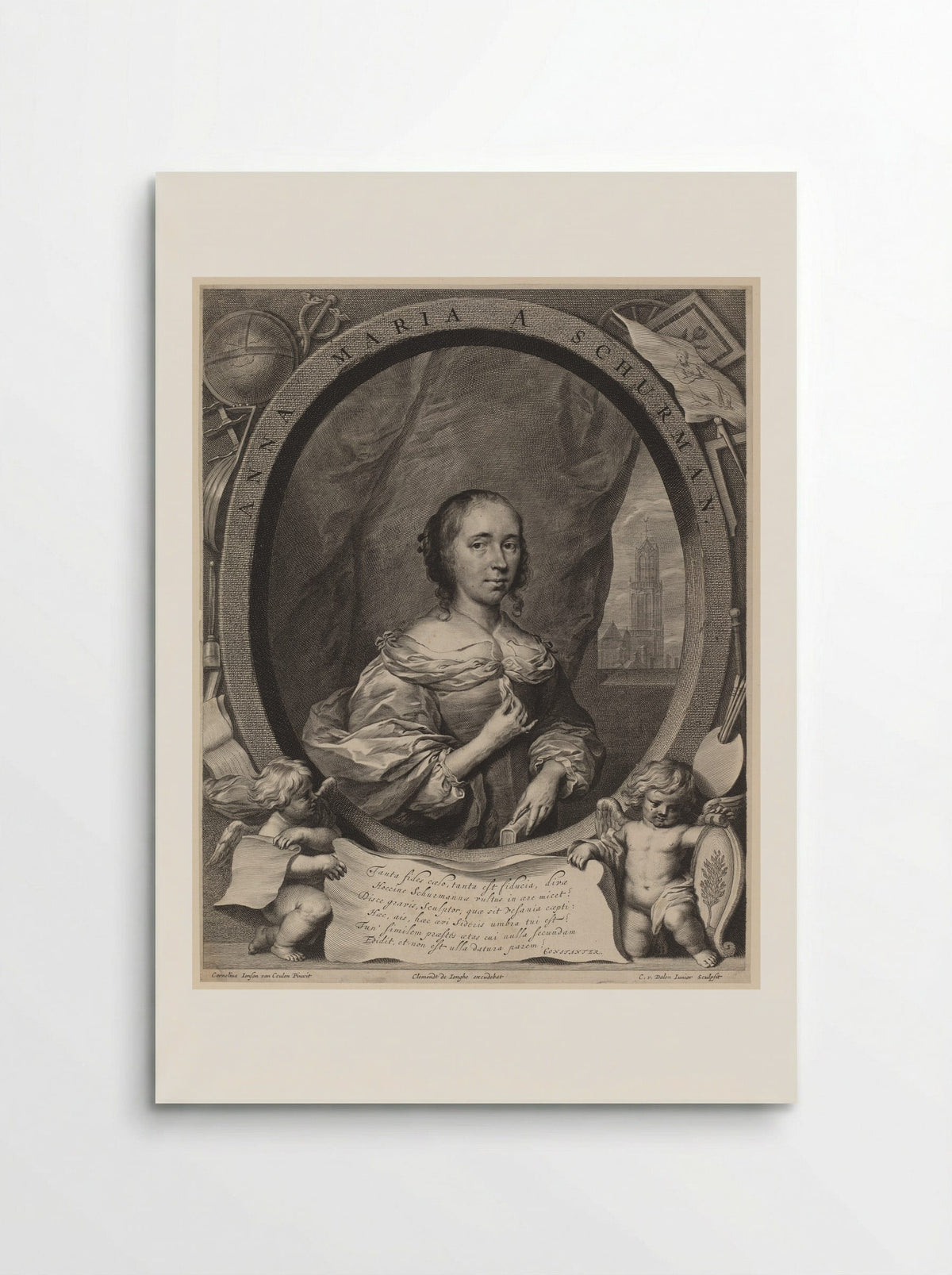 Anna Maria van Schurman - Cornelis van Dalen the Younger - Poster