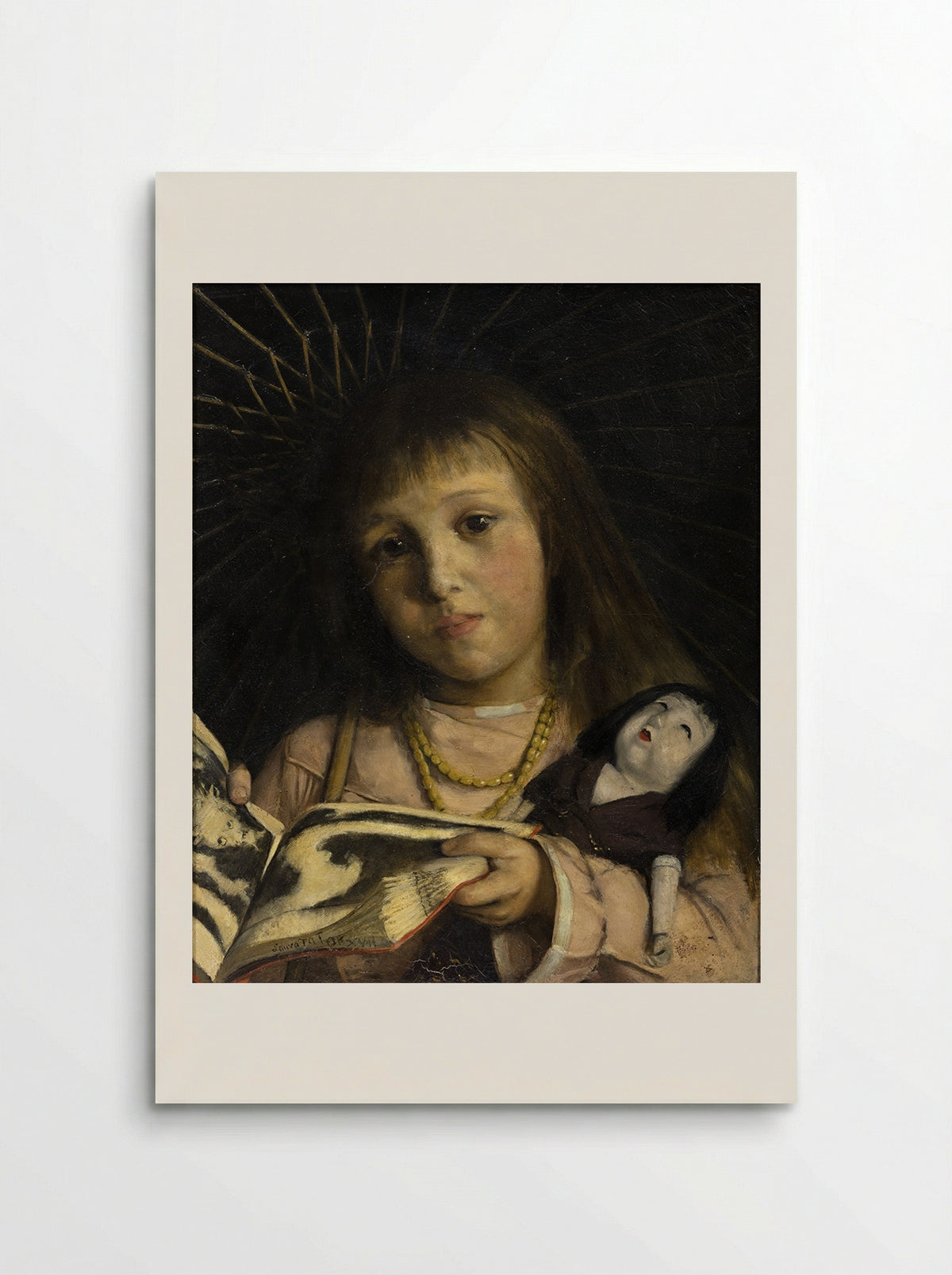 Anna bladerend door een prentenmap - Laura Theresa Alma-Tadema - Poster