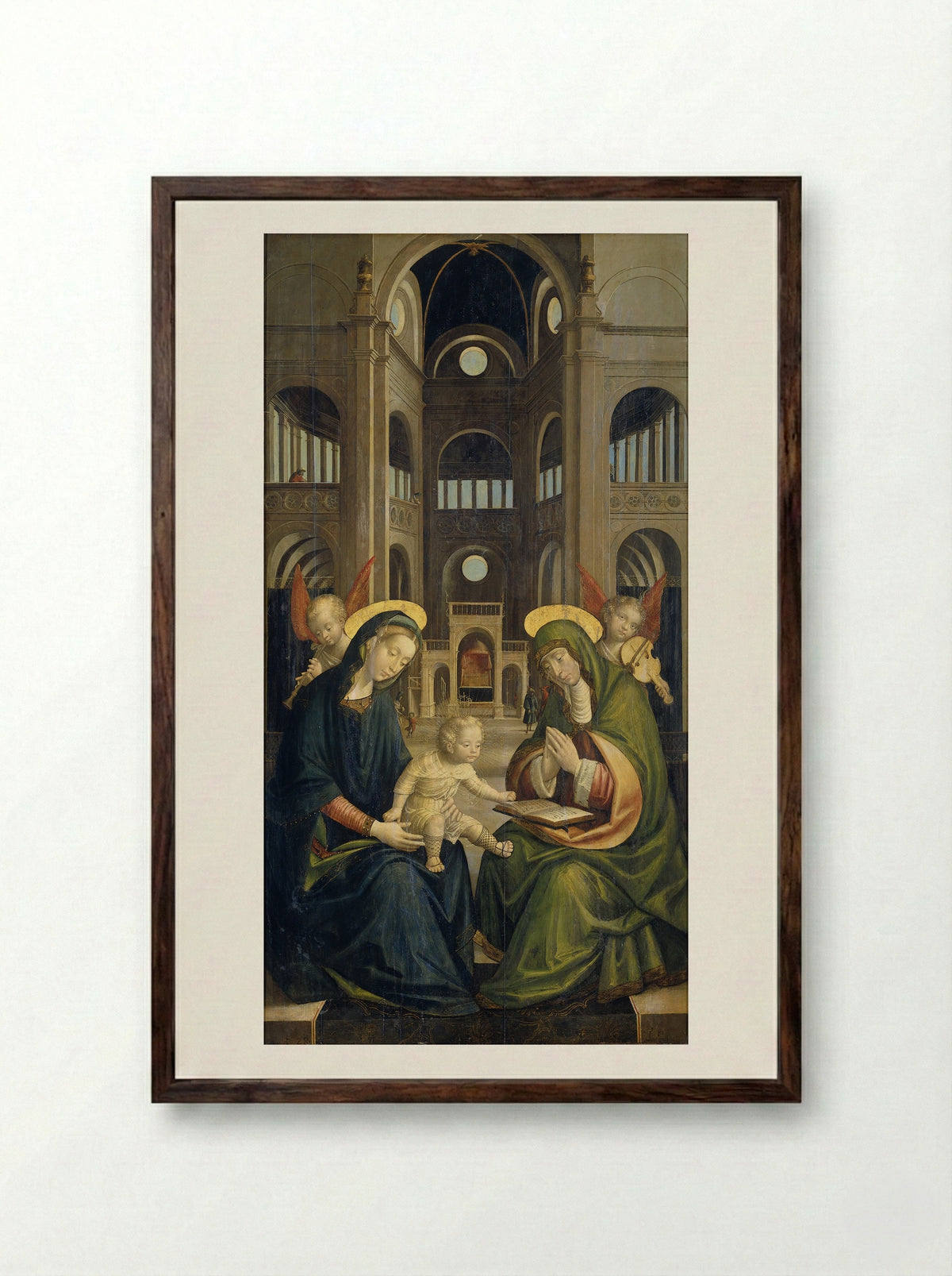 Anna te Drieën - Defendente Ferrari - Framed Print Dark Wood