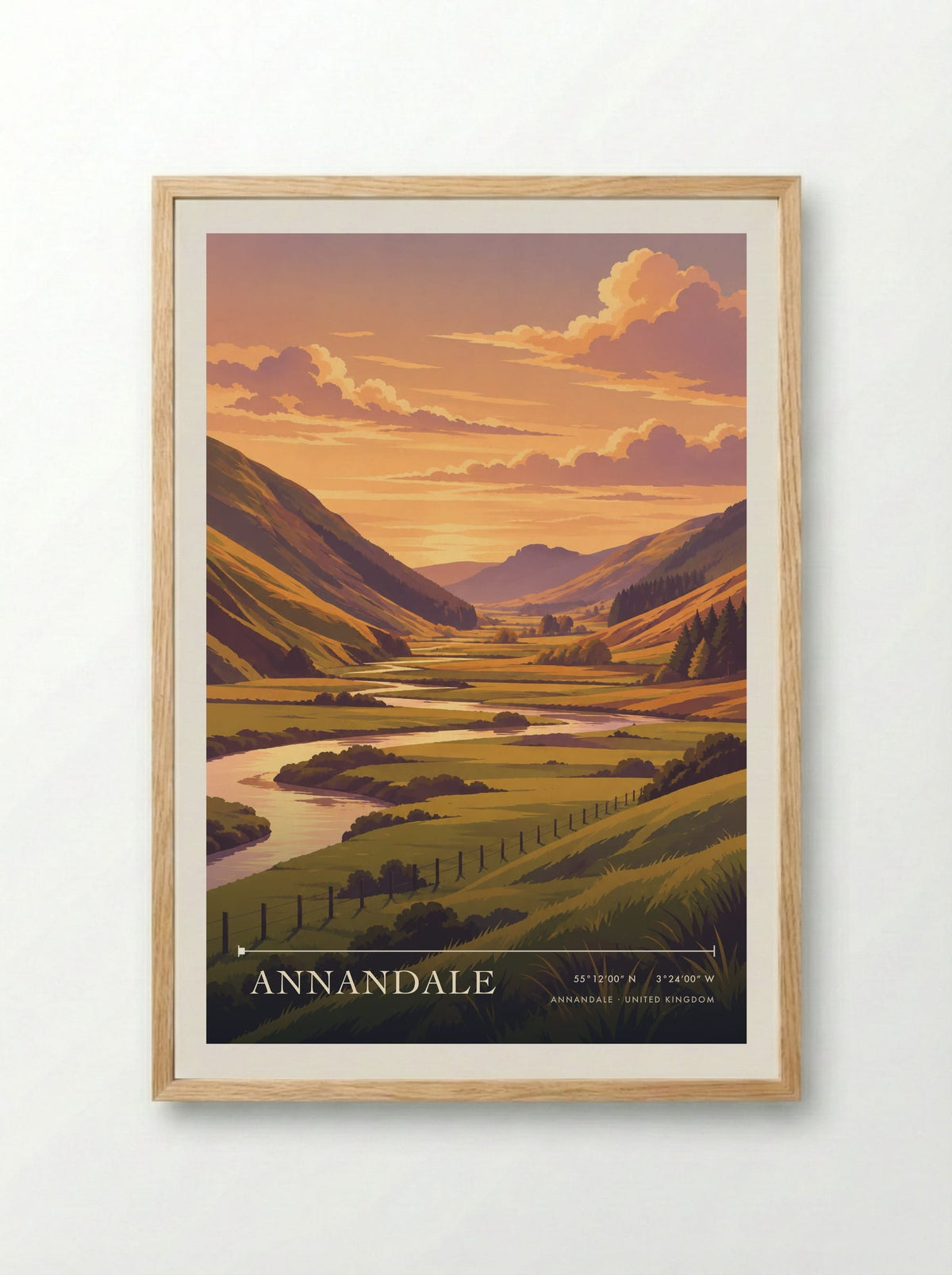 Annandale | Travel Poster - Framed Print Wood