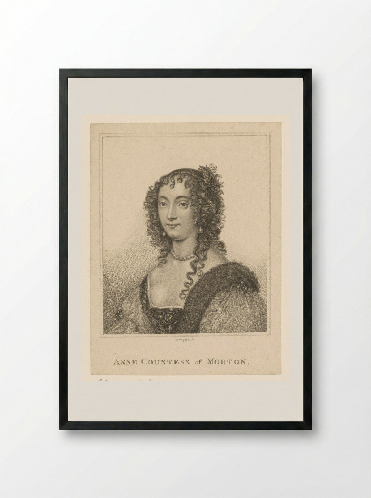 Anne, Countess of Morton - John Scott - Framed Print Black