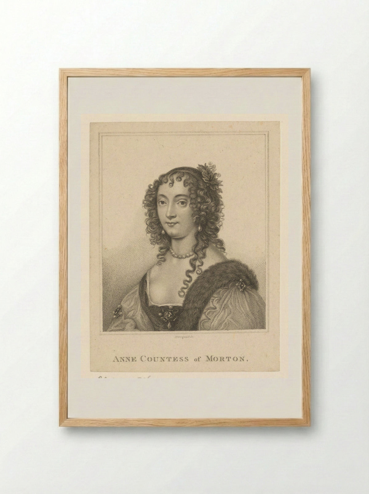 Anne, Countess of Morton - John Scott - Framed Print Wood